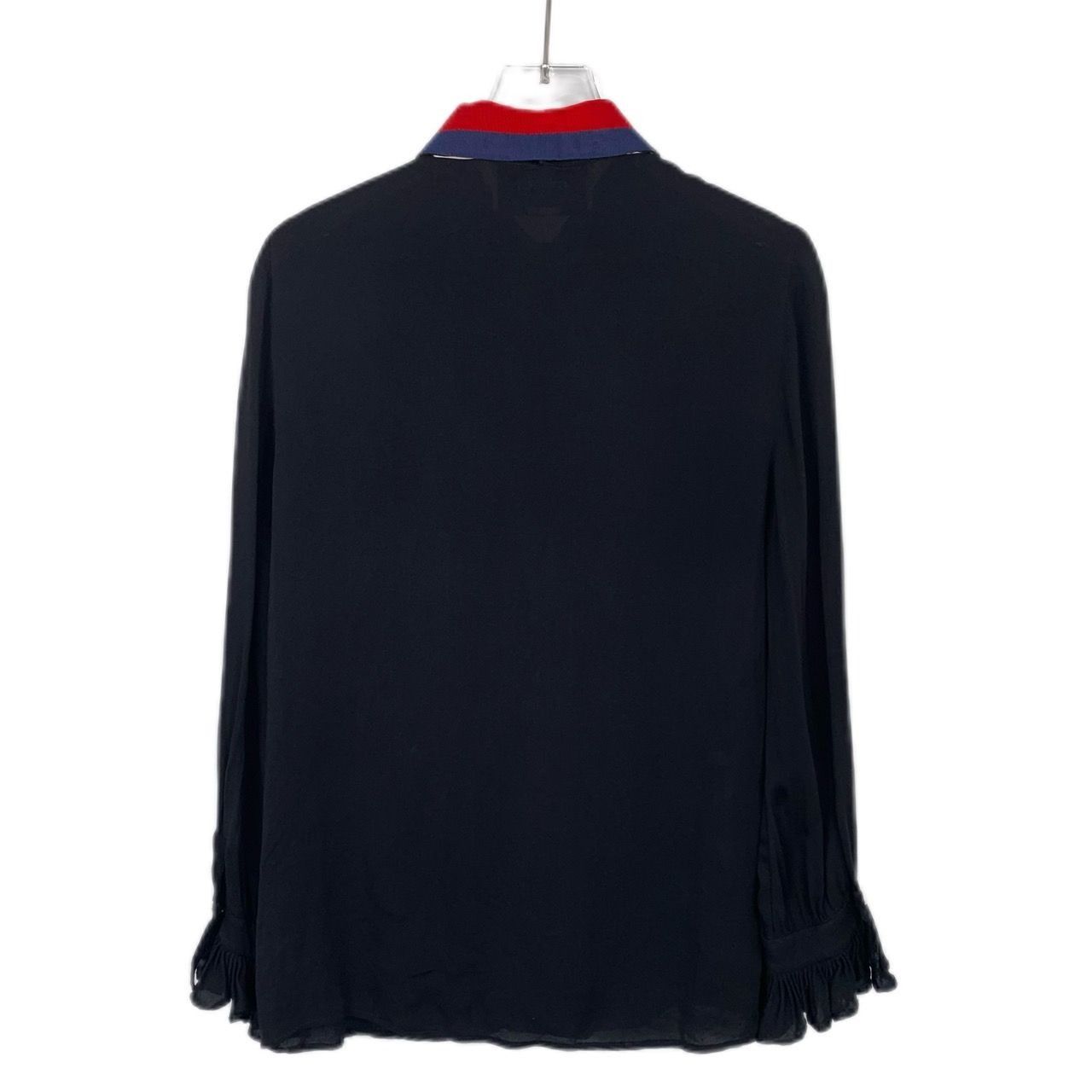 Gucci Gucci Double G Buckle Stripe Tie Black Silk Shirt (Size 36) Size XS / US 0-2 / IT 36-38 - 7 Thumbnail