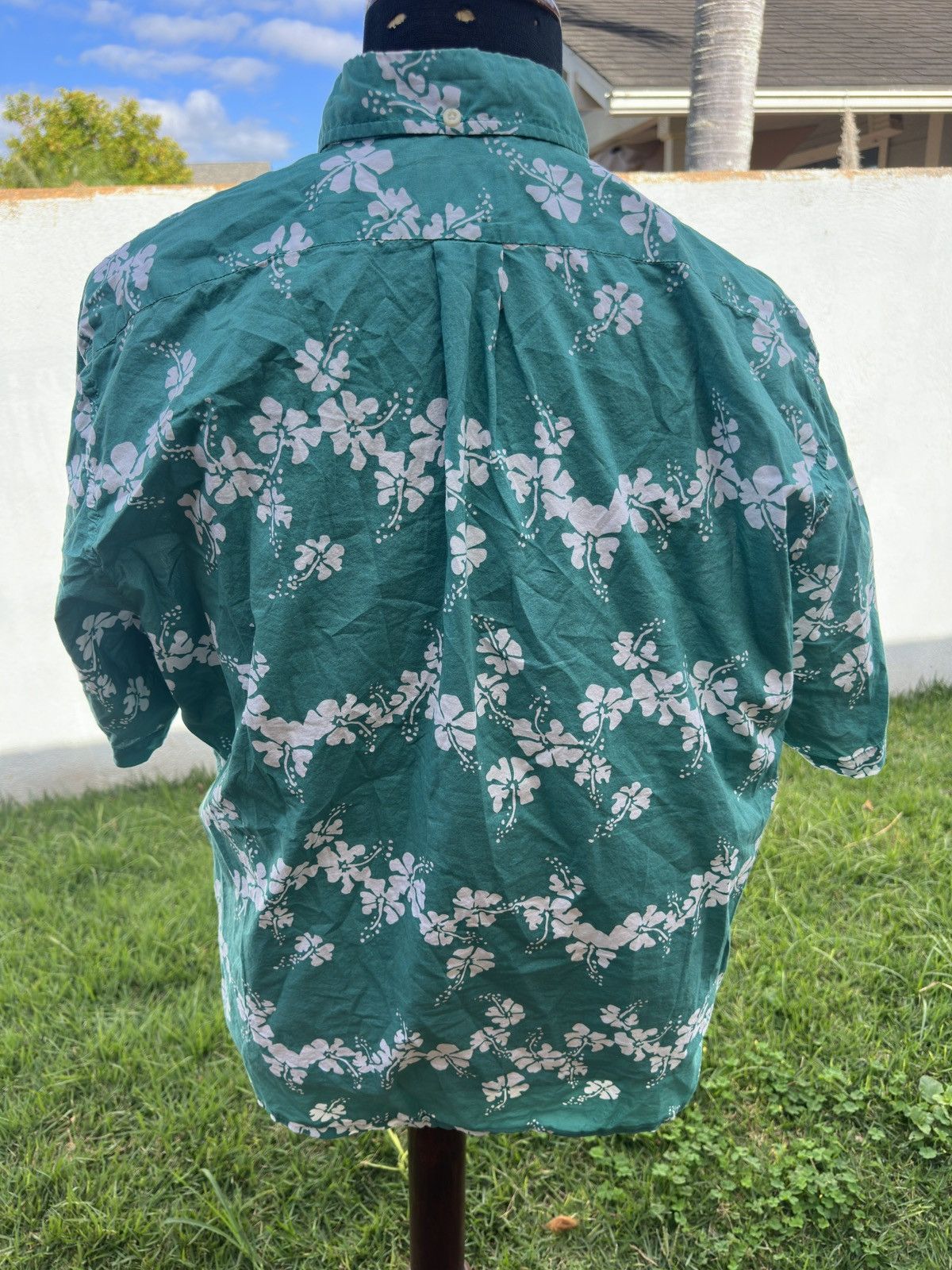 Reyn Spooner PreOwned Reyn Spooner Green/White Hawaiian Floral Men's XL Size US XL / EU 56 / 4 - 2 Thumbnail