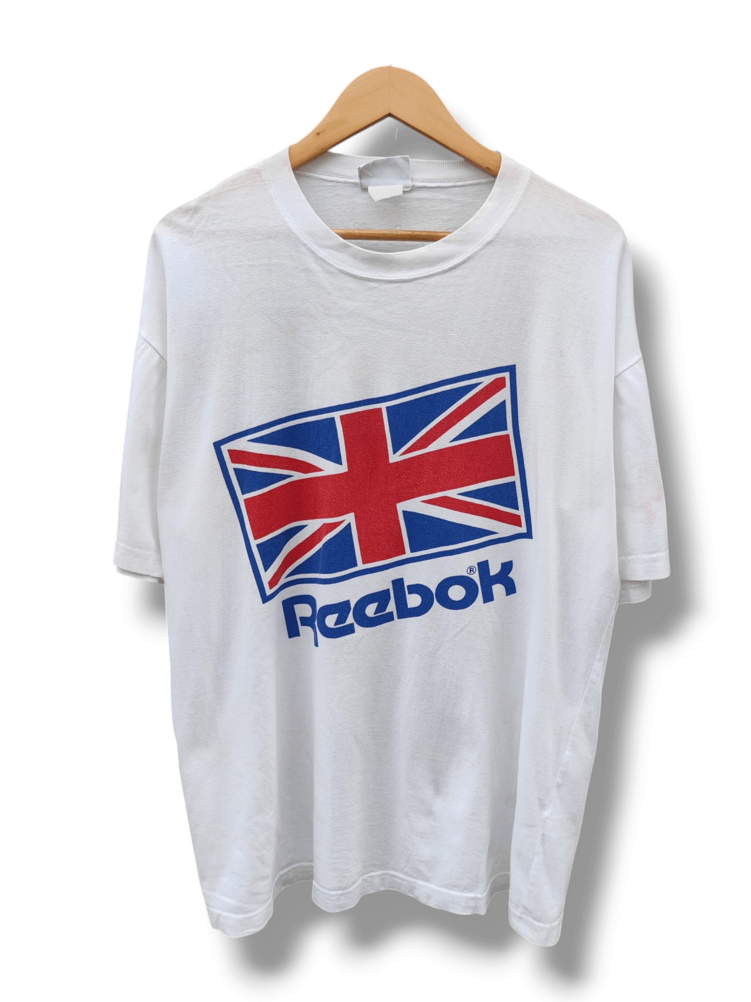 Reebok Vintage Reebok Big UK Flag Logo Shirt Size US L / EU 52-54 / 3 - 1 Thumbnail