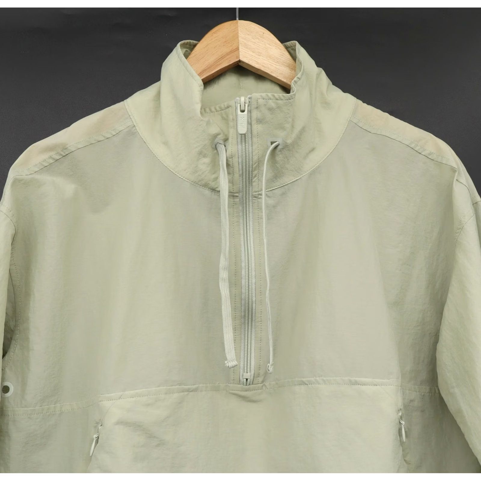 Vintage FLX Women's Mint Crackle Long Sleeve Half Zip Crop Jacket Sz M Shirt Adult Womens Green 1/2 Zip Lightweight Casual Size M / US 6-8 / IT 42-44 - 3 Thumbnail