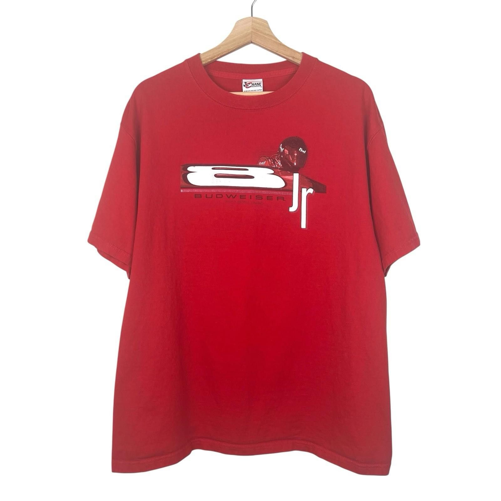 Other Vintage Y2K Earndhardt Jr Budweiser NASCAR Red T Shirt Large Size US L / EU 52-54 / 3 - 1 Thumbnail