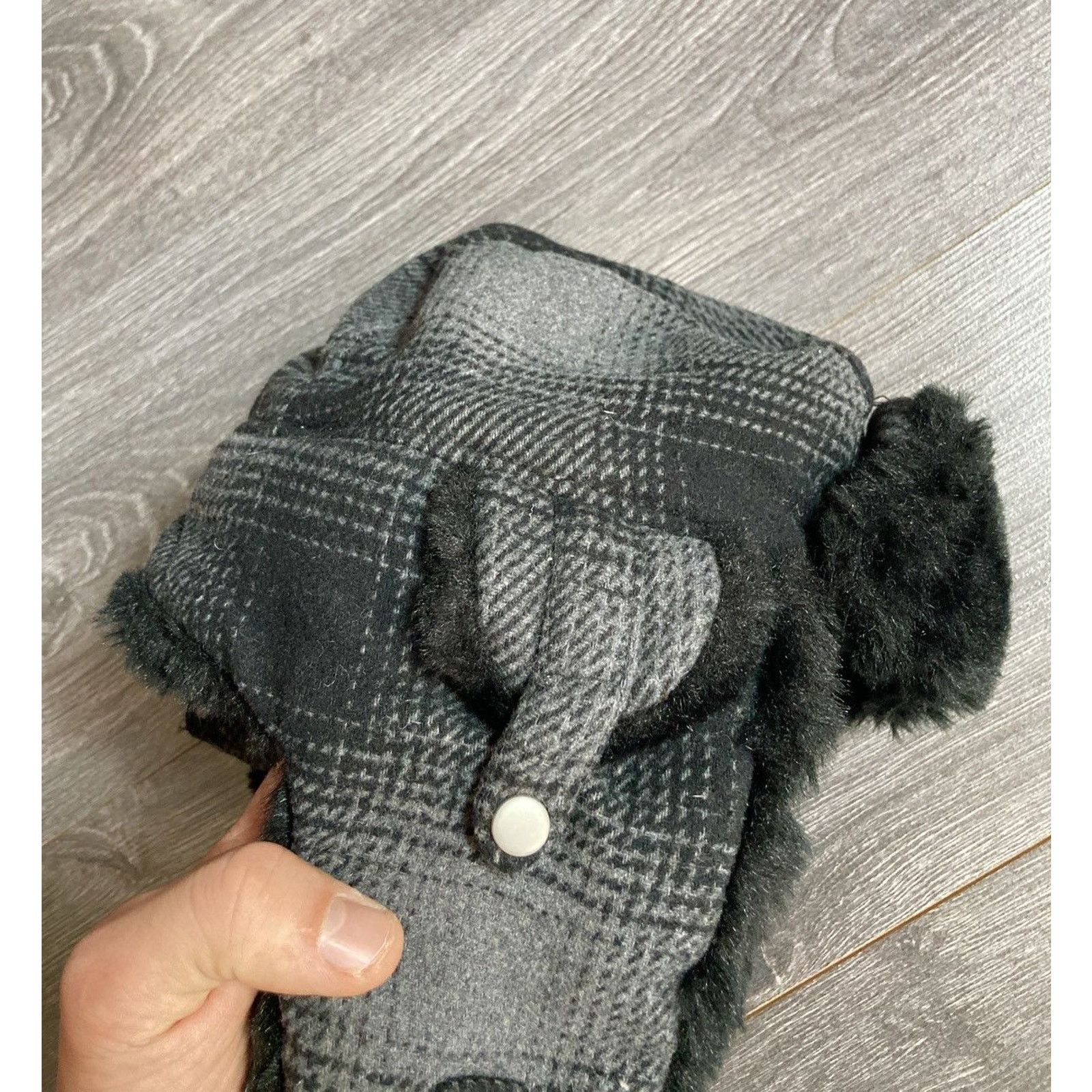 Vintage 00s Crazy Y2K Mohair Fuzzy Hat Ushanka Punk Huge+ Size ONE SIZE - 3 Thumbnail