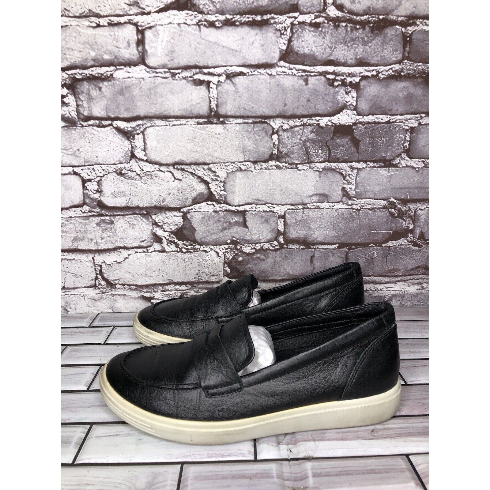 Ecco Ecco Black Leather Penny Loafers Casual Slip On Shoes Women’ Size US 7.5 / IT 37.5 - 17 Thumbnail
