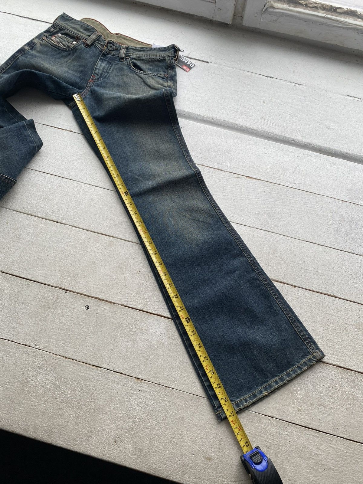 Diesel NWT 90s Luxury Diesel Rame Bootcut Jeans Made in Italy W26 Size 26" / US 2 / IT 38 - 20 Thumbnail