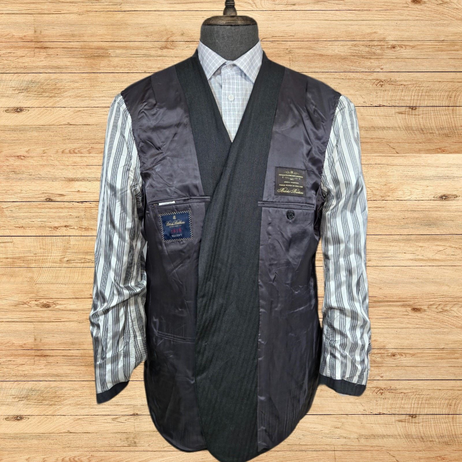Brooks Brothers Brooks Brothers 1818 Regent Vitale Mens Suit Jacket 48R Size 48R - 5 Thumbnail
