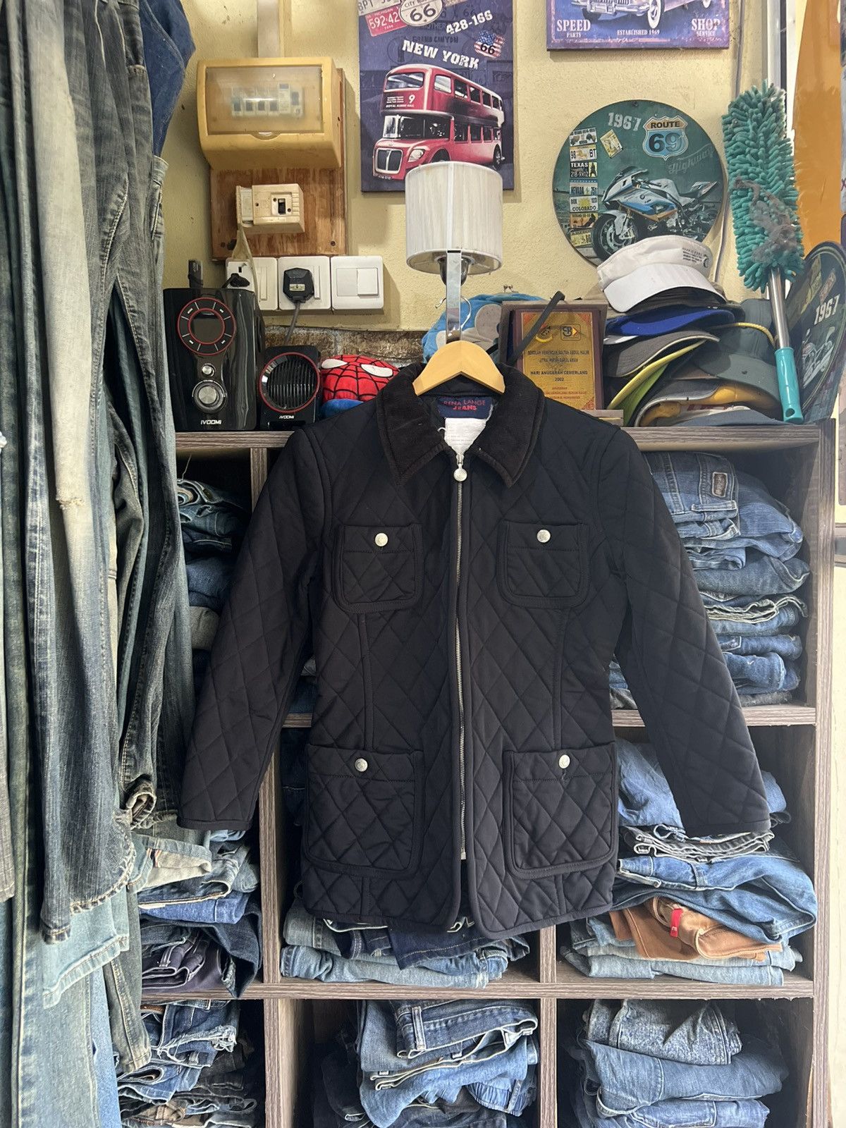 Other 🔥Rena Lange Jeans 4 Pockets Quilted Jacket Size S / US 4 / IT 40 - 1 Thumbnail