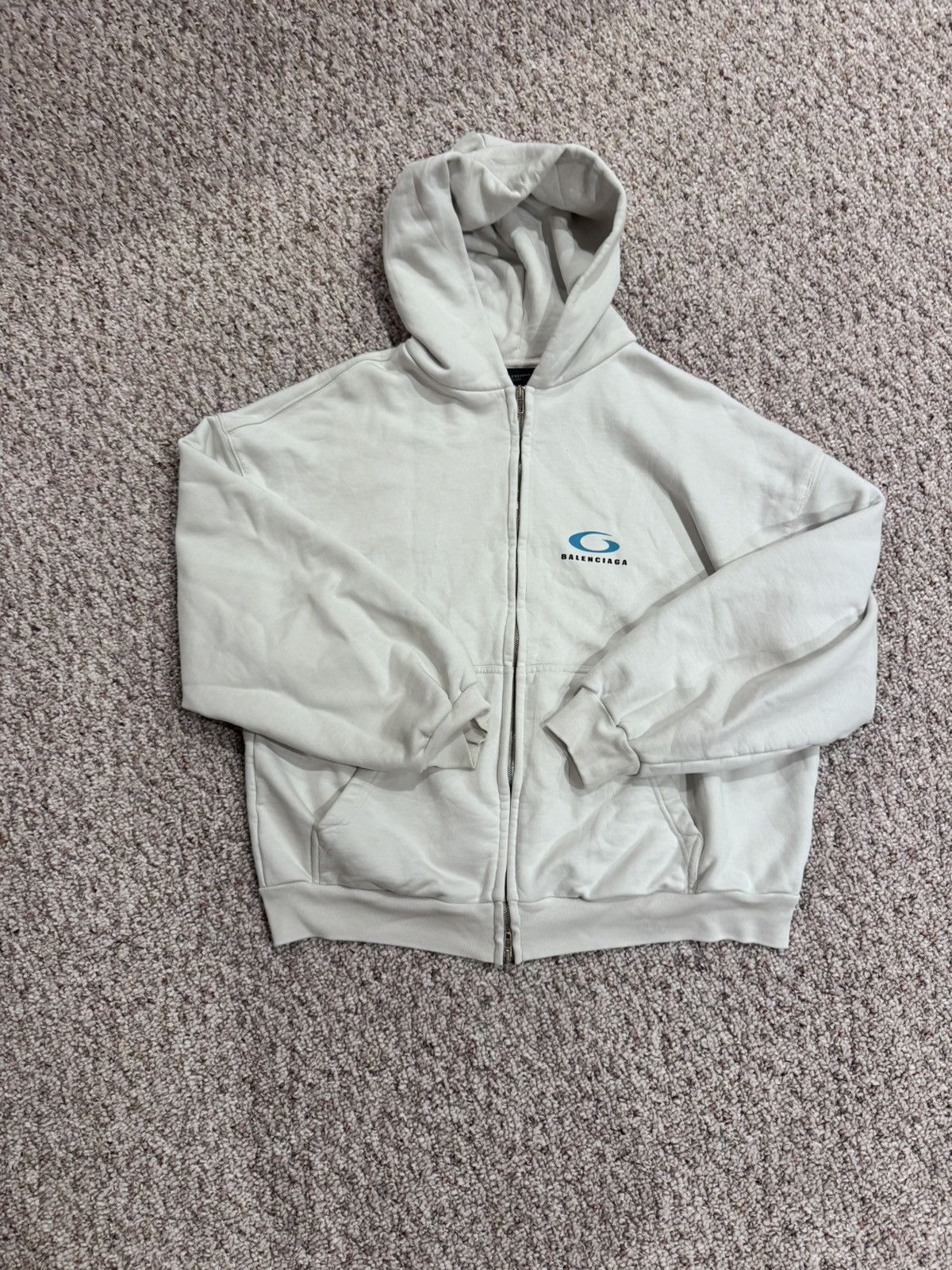 Balenciaga Balenciaga Loop Sports Icon Logo Zip-up Hoodie