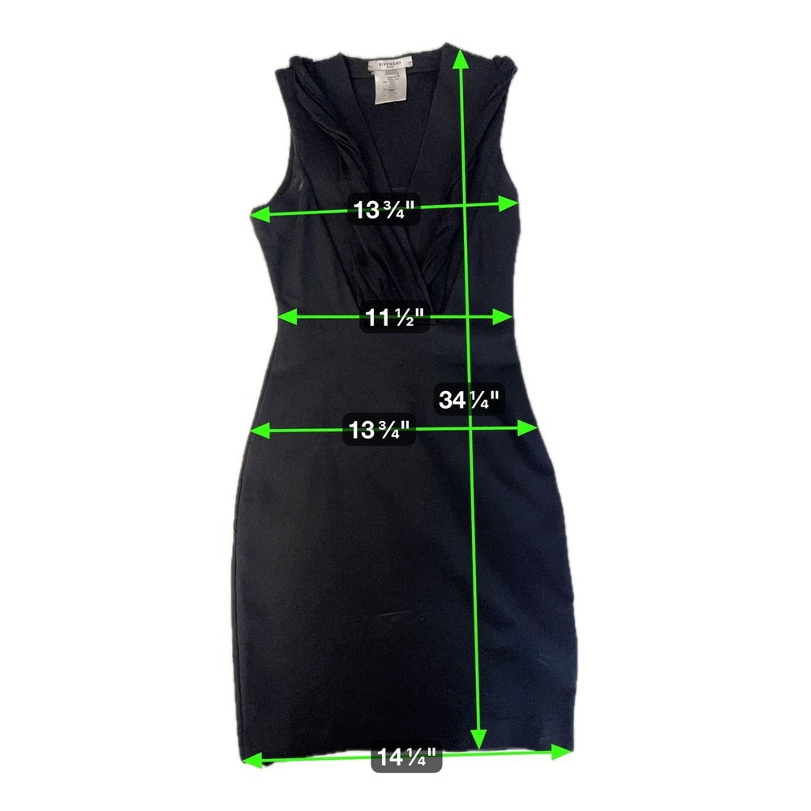 Givenchy Givenchy Paris Black Draped Sleeveless Dress Size M / US 6-8 / IT 42-44 - 2 Thumbnail