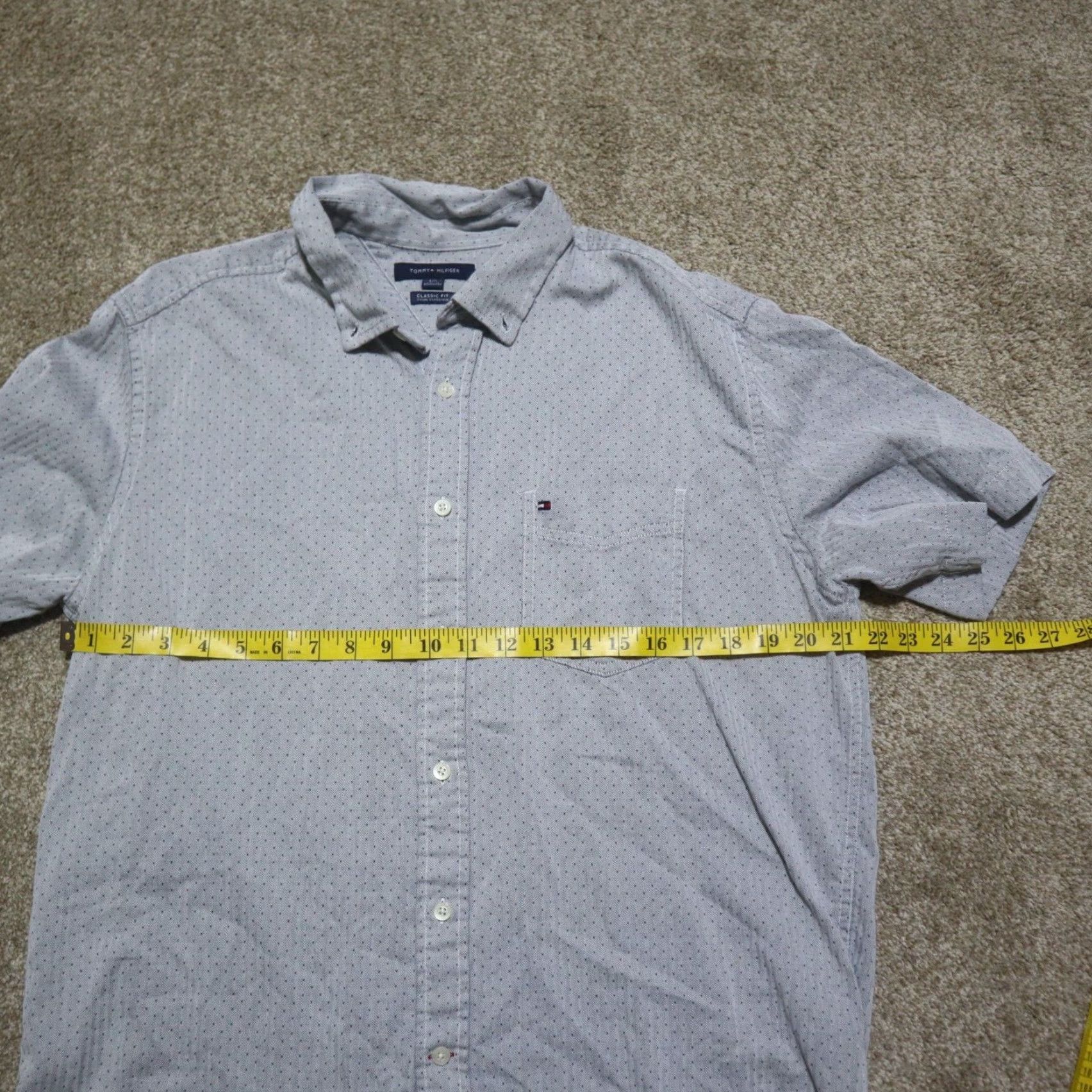 Tommy Hilfiger Tommy Hilfiger Gray Plaid Button-Up Shirt Long Sleeve Casual Adult Large Mens Size US L / EU 52-54 / 3 - 4 Thumbnail