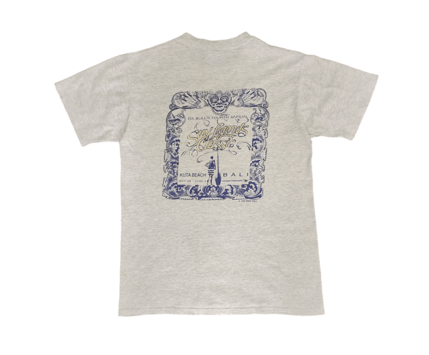 Quiksilver Vtg 90's Greg Noll Da Bull's Fourth Annual Surfing T-Shirt Size US M / EU 48-50 / 2 - 2 Thumbnail