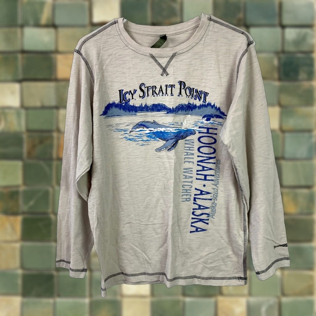 Sunray Sportswear Ouray Sportswear T-Shirt Small Gray Crew Neck Long Sleeve Men Hoonah Alaska Whale Watcher Fish Pattern Size US S / EU 44-46 / 1 - 1 Thumbnail
