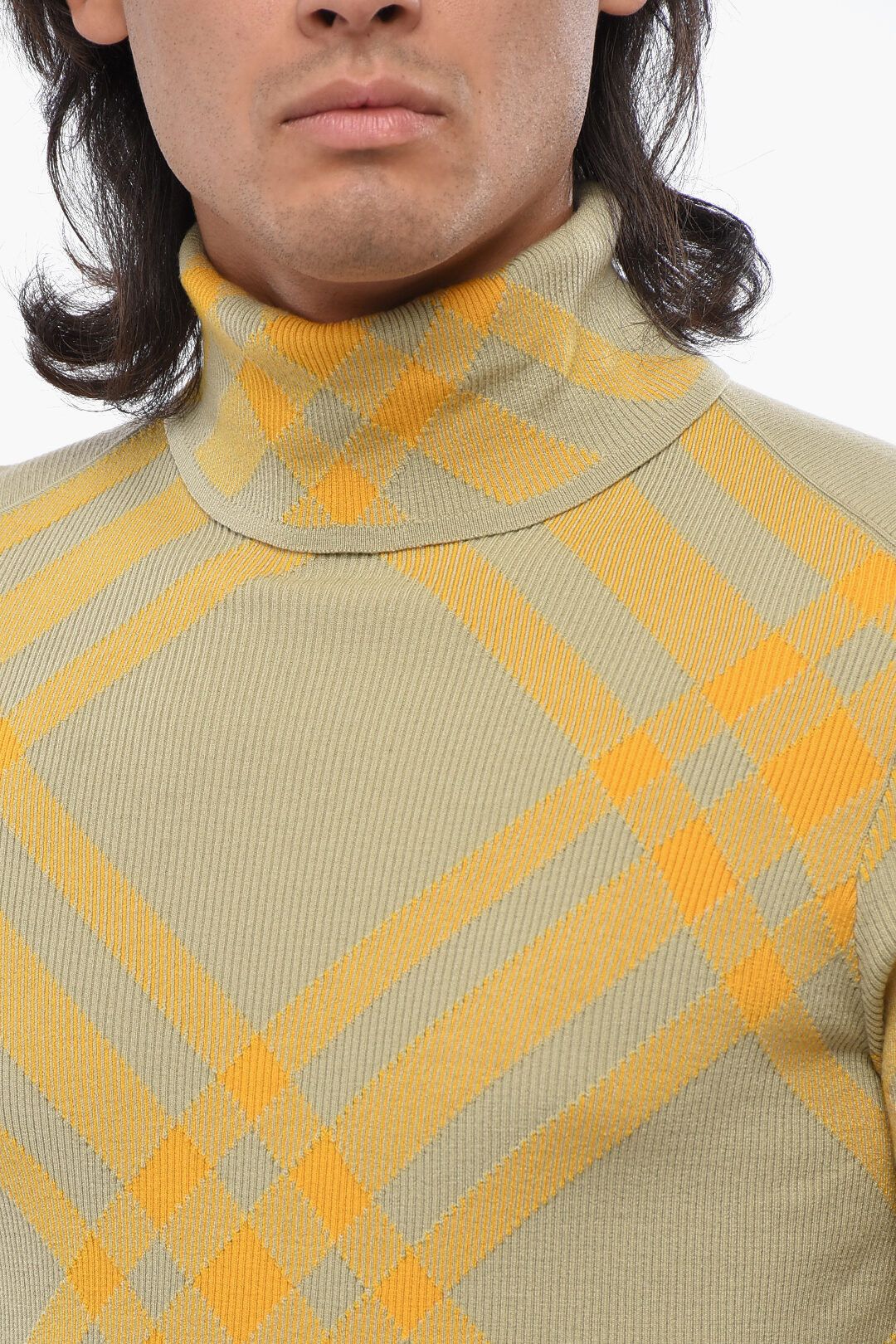 Burberry og1mm1125 Wool Blend Turtleneck Sweater in Beige/Yellow Size US M / EU 48-50 / 2 - 3 Thumbnail