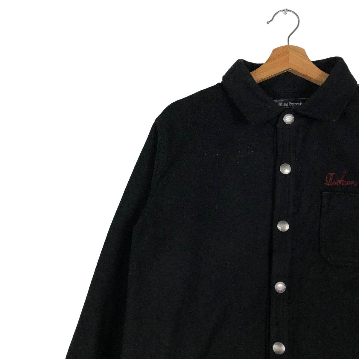 Japanese Brand 🔥BIKER WOOL JACKET PUNK DESIGN WING SPREAD MOTORCYCLE Size US L / EU 52-54 / 3 - 7 Thumbnail