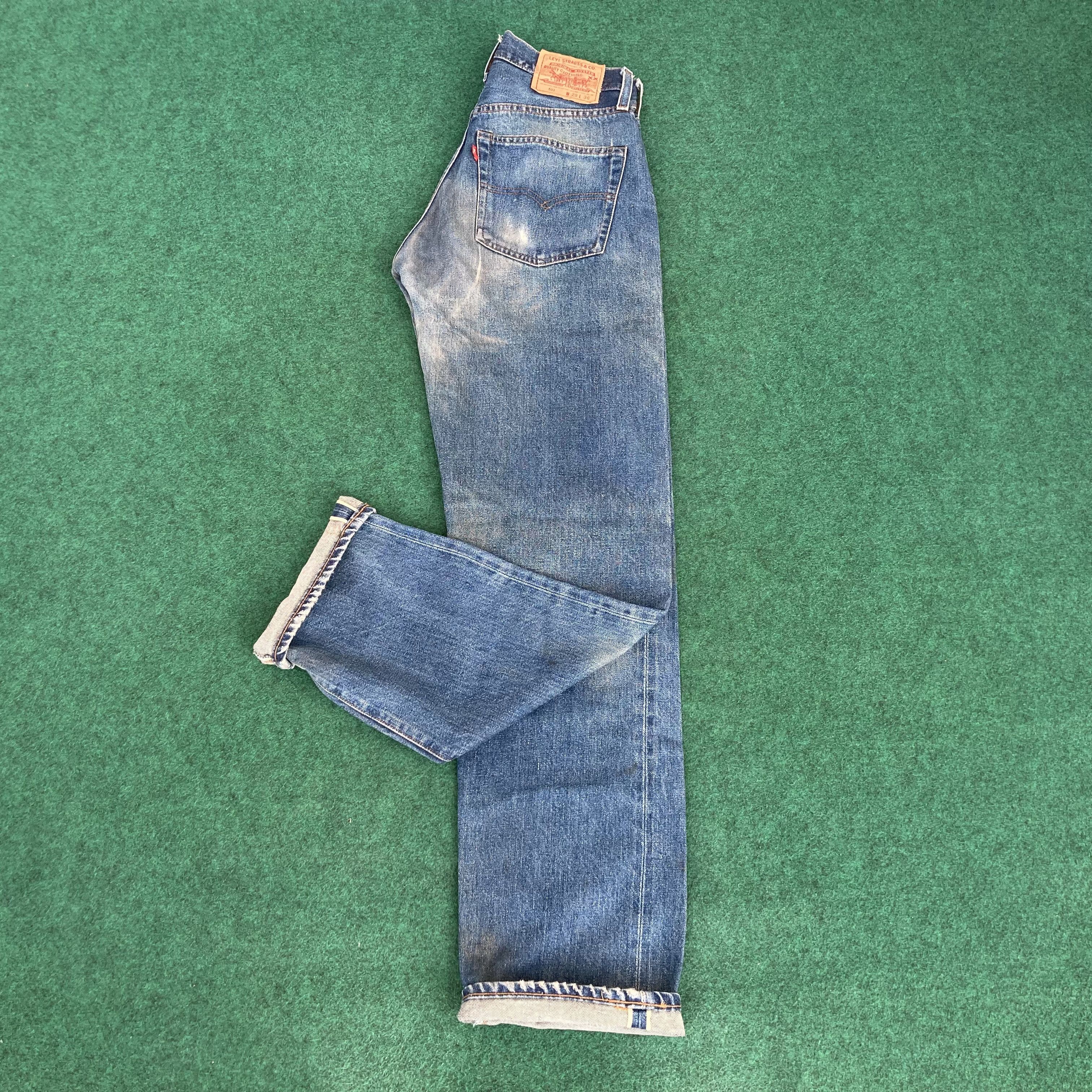 Levi's 28x32.5 Vtg Levis 501 Big E Usa Selvedge Button 555 Jeans Size US 28 / EU 44 - 1 Thumbnail