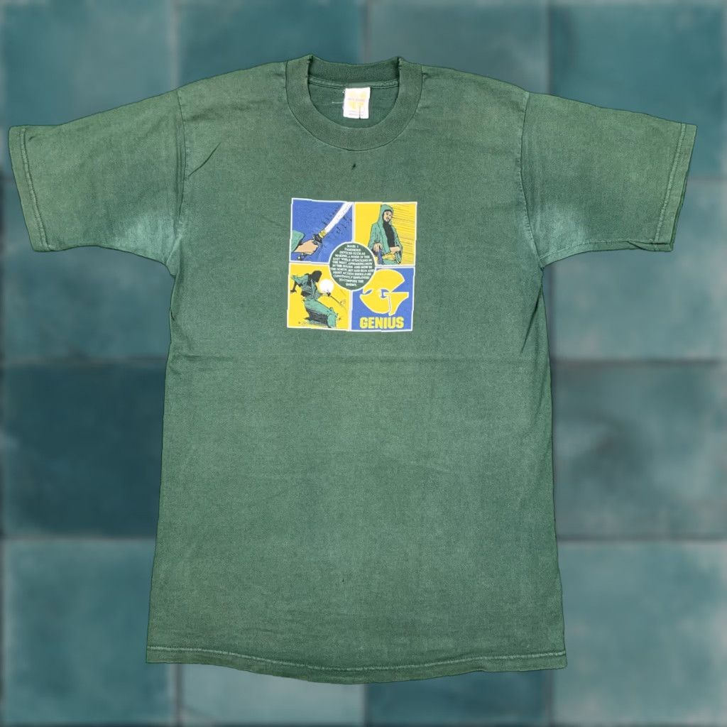 Vintage VINTAGE Wu Tang Brand T-Shirt Men Medium Green 90s Rap Music NYC Gangsta Art Size US M / EU 48-50 / 2 - 1 Thumbnail