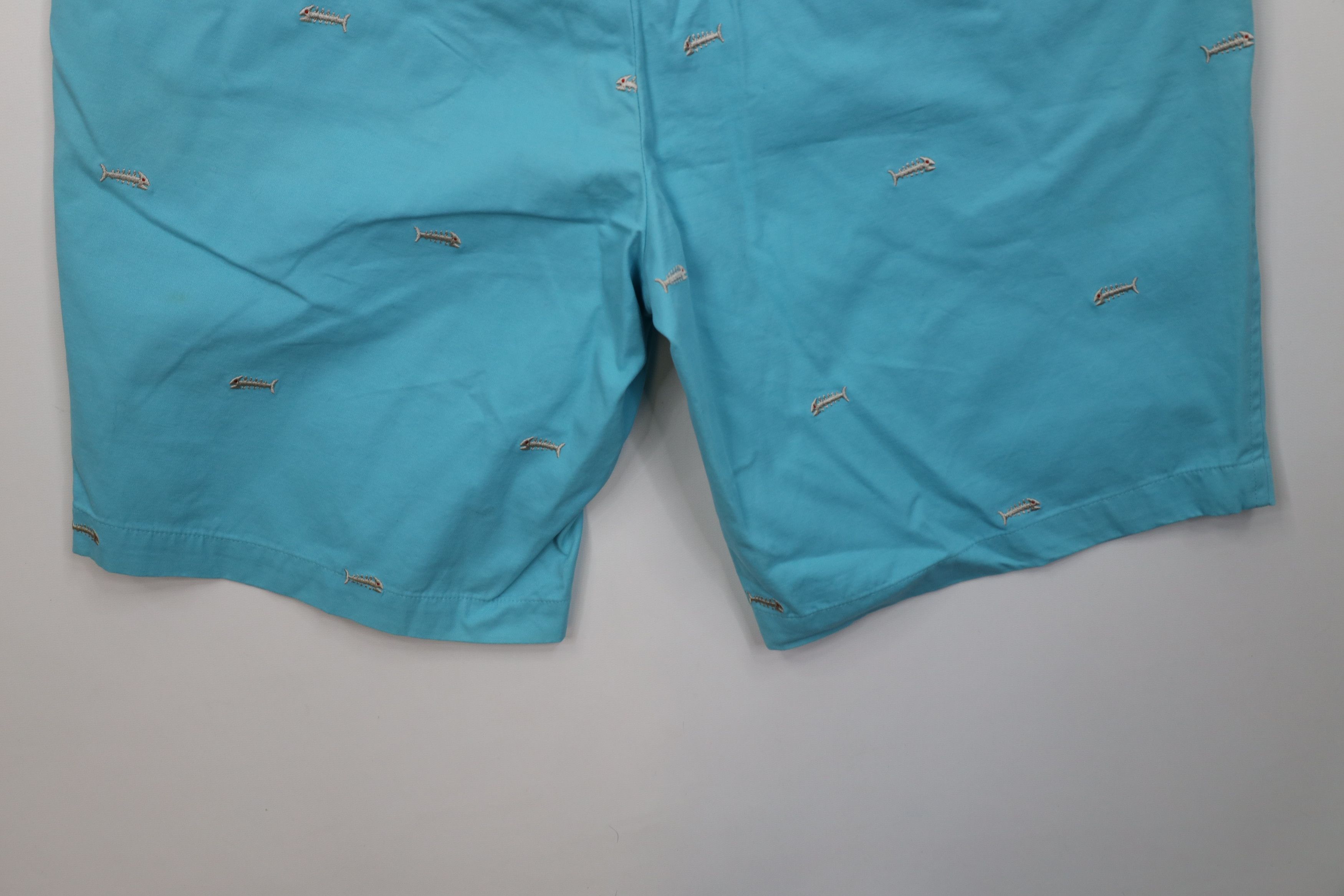 J.McLaughlin J Mclaughlin Fish Bone All Over Print Golf Chino Shorts Blue Size US 36 / EU 52 - 13 Thumbnail