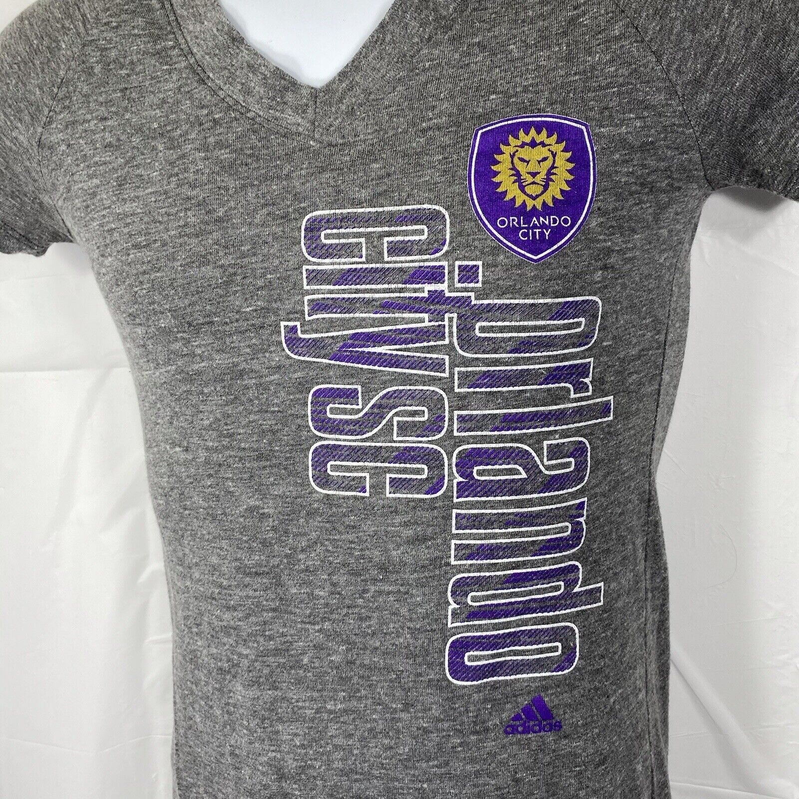 Adidas Adidas Orlando City Soccer Club T-Shirt Medium Gray Purple Size M / US 6-8 / IT 42-44 - 3 Thumbnail