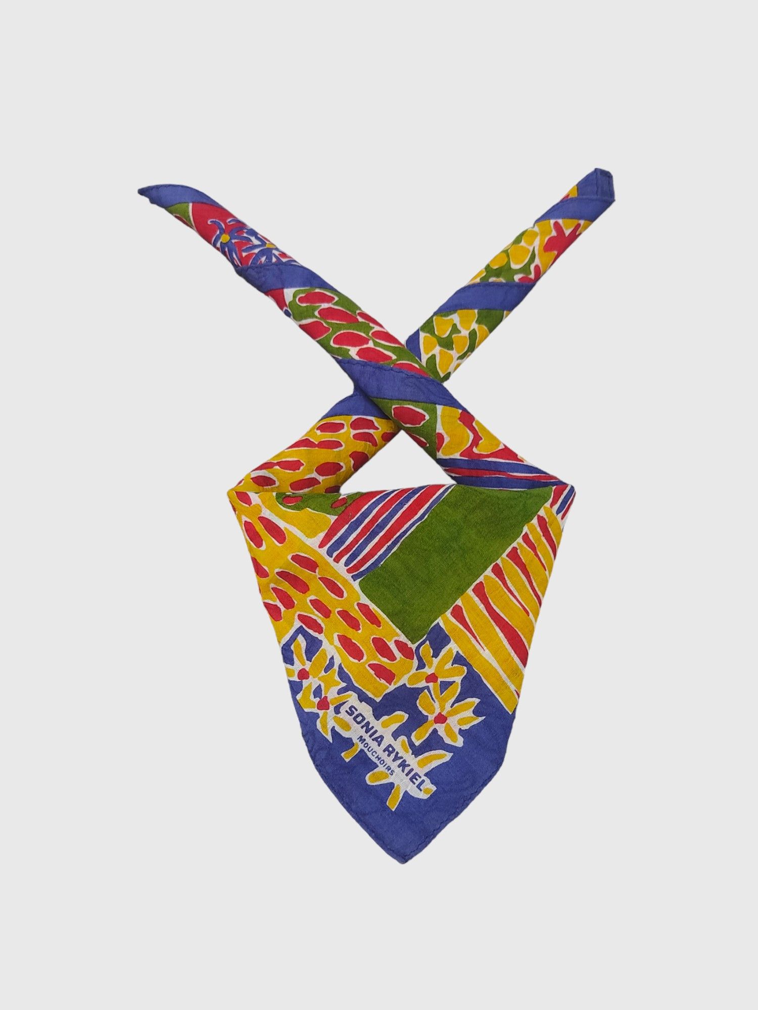 Sonia Rykiel Vintage Sonia Rykiel Abstract Patchwork Floral Silk Scarf Size ONE SIZE - 2 Thumbnail