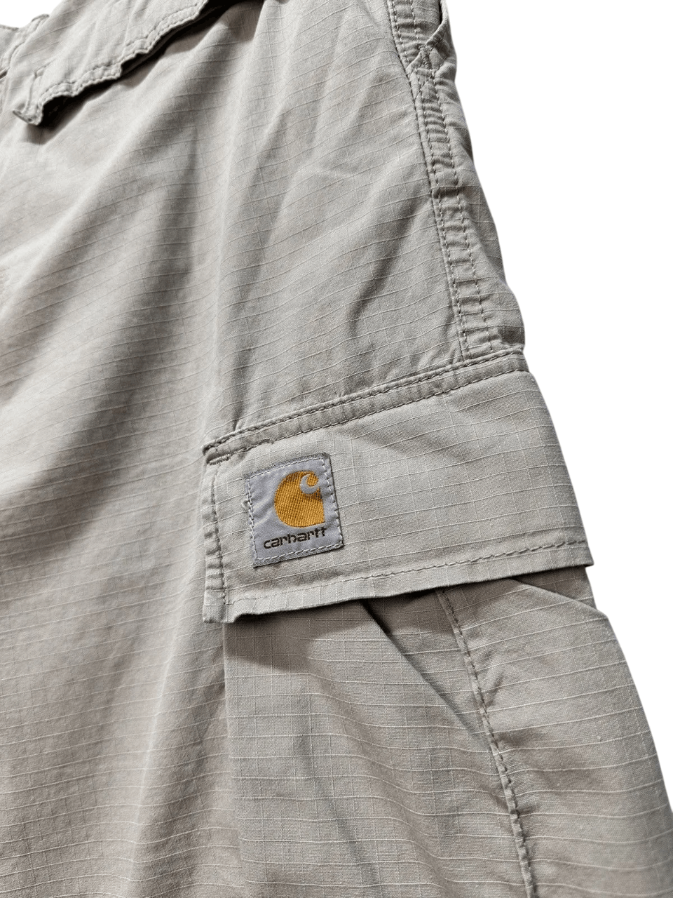 Carhartt Wip 👉 Vintage Carhartt Cargo Shorts Y2K Baggy Faded Bontage Size US 32 / EU 48 - 13 Thumbnail