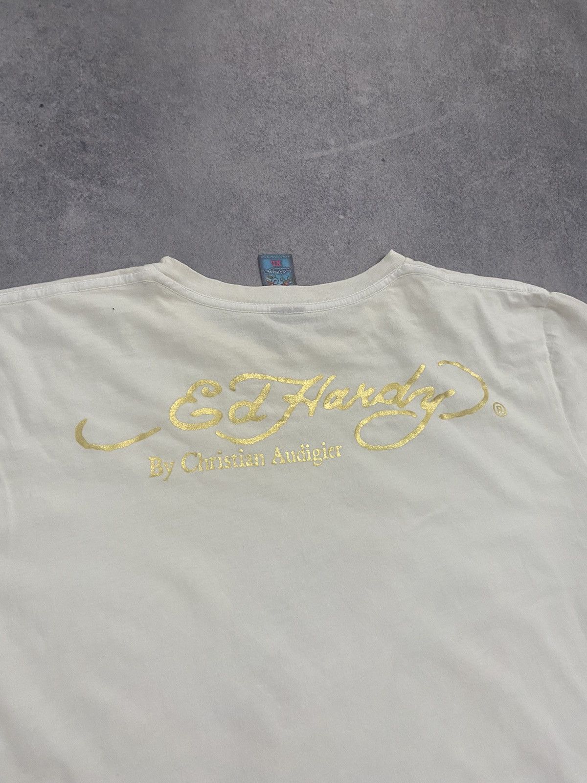 Ed Hardy × Vintage Ed Hardy by Christian Audigier T-Shirt Made in USA Size US XL / EU 56 / 4 - 3 Thumbnail