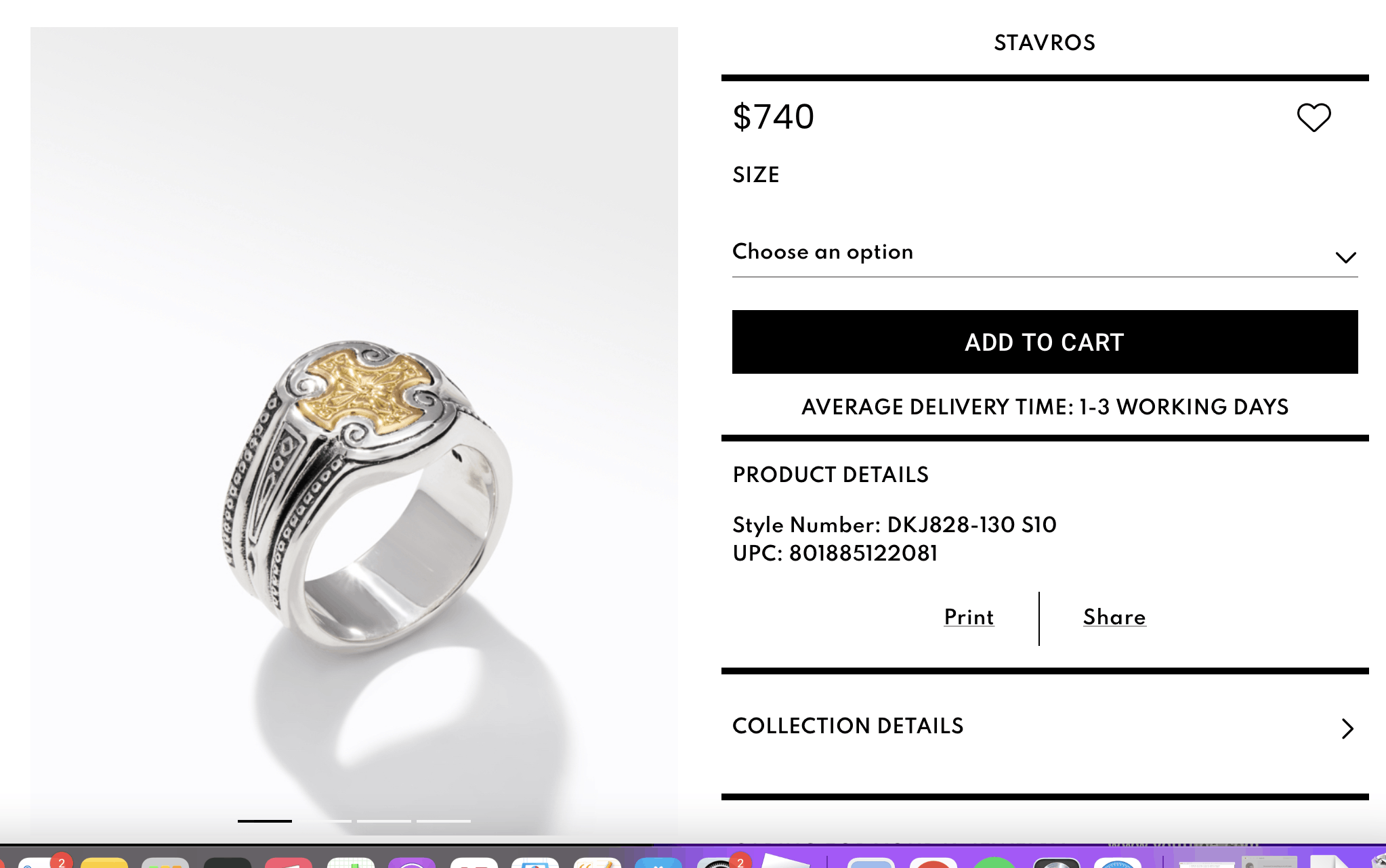 Other Konstantino Starvos Size 10, 18K Gold & Sterling Silver Ring Size ONE SIZE - 2 Thumbnail