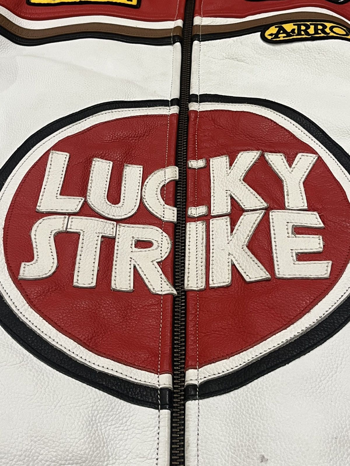 Vintage Lucky Strike SCHWANTZ Leather Racing Jacket