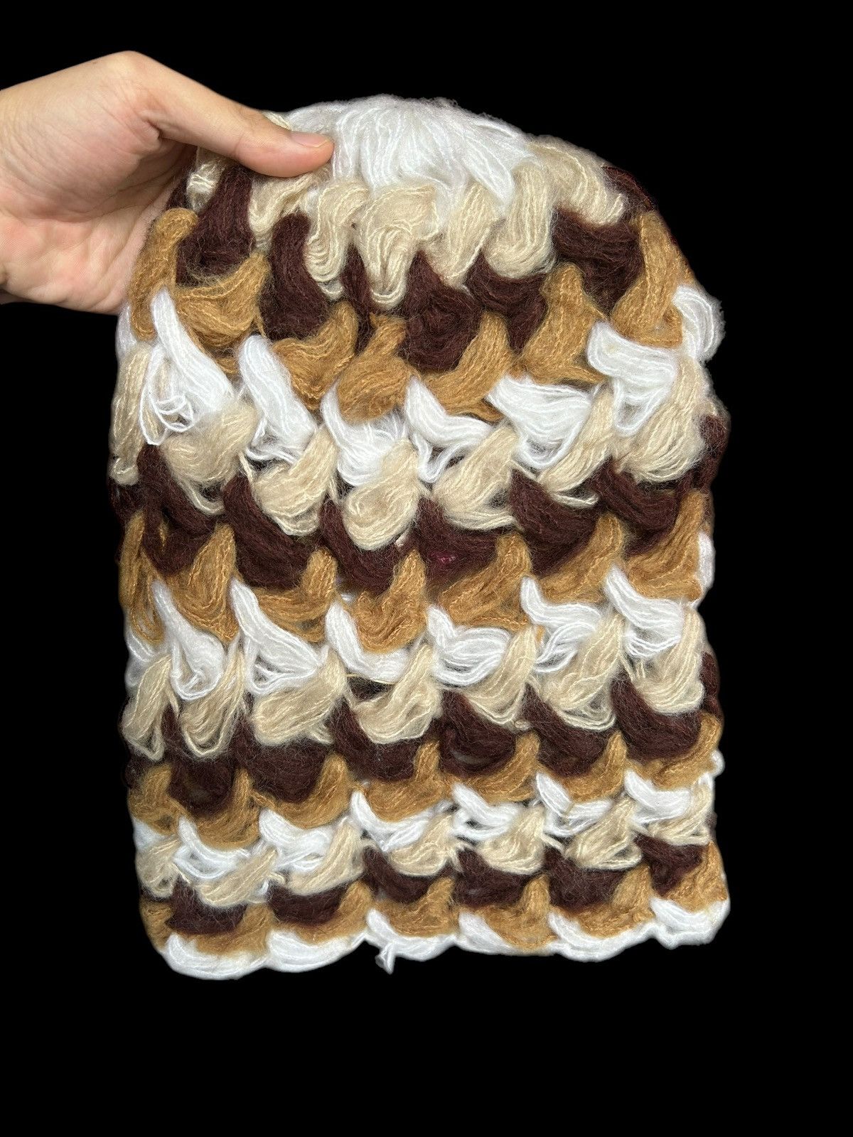 Japanese Brand × Kapital × Vintage Made in Japan grandoe Vtg Crochet knitt Mohair Big Beanie Size ONE SIZE - 5 Thumbnail