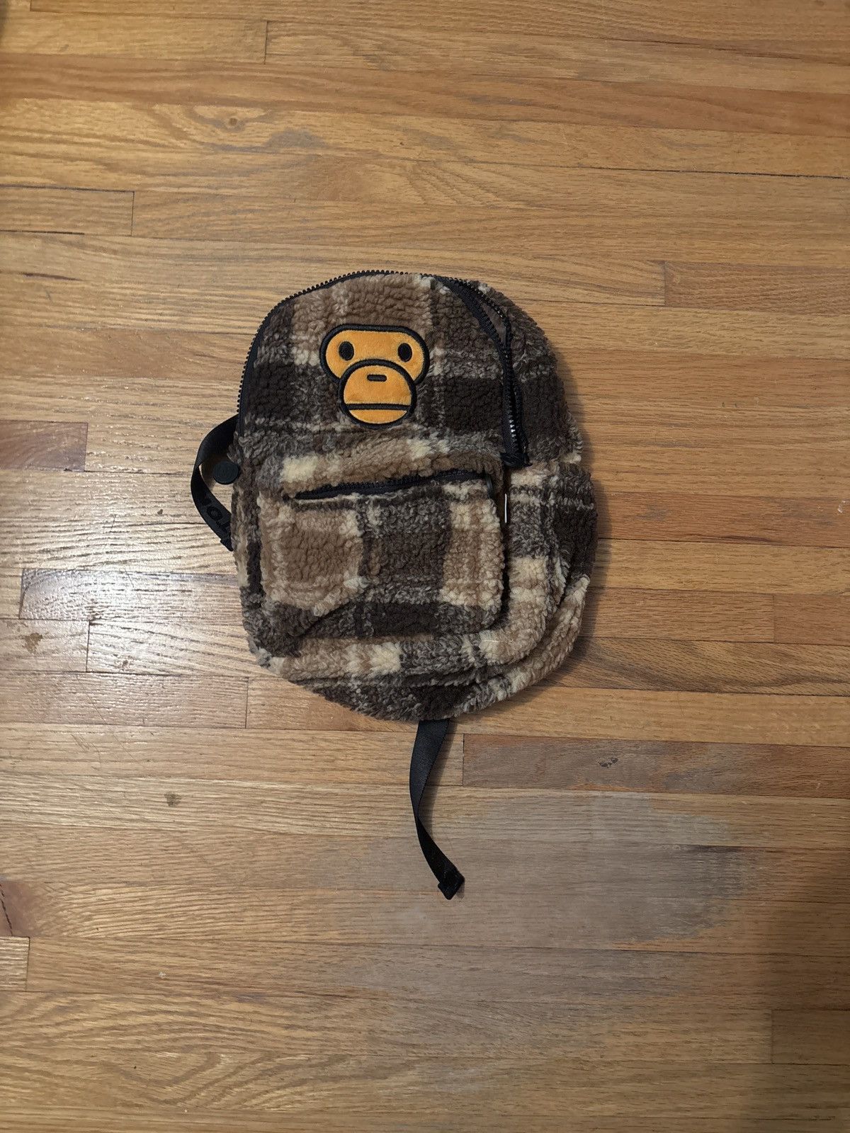 Bape Bape baby milo mini fur check backpack multicolor Size ONE SIZE - 6 Thumbnail
