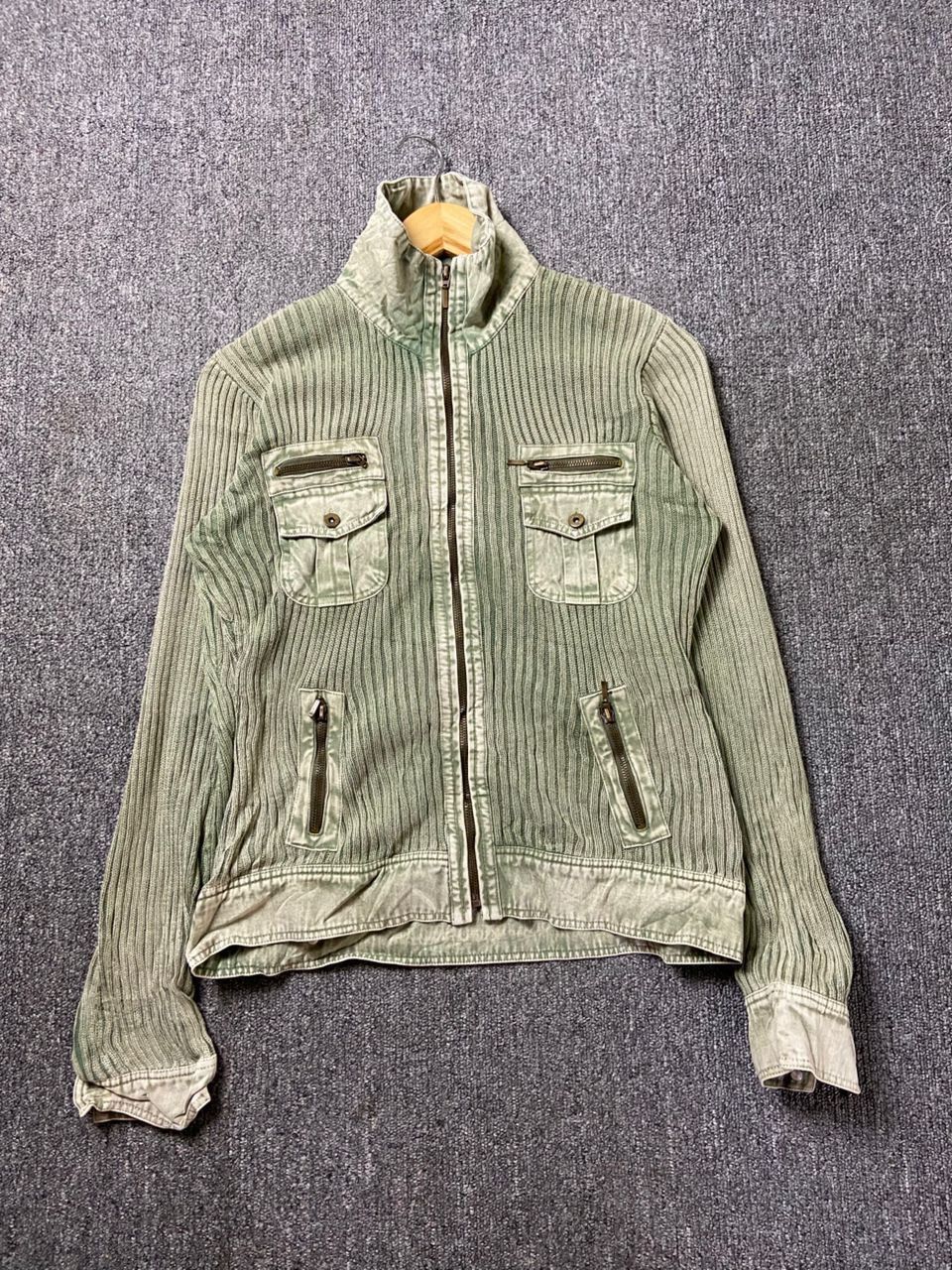 Japanese Brand Roux Di Perfe Brand Multipocket Knitwear Jacket (192) Size XXS / US 00 / IT 34 - 1 Thumbnail