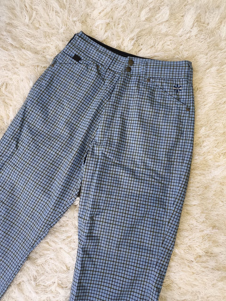 Gear for Sports MISTRAL Plaid Blue Waterproof Outdoor Ski Trousers Size 36" / US 14 / IT 50 - 3 Thumbnail