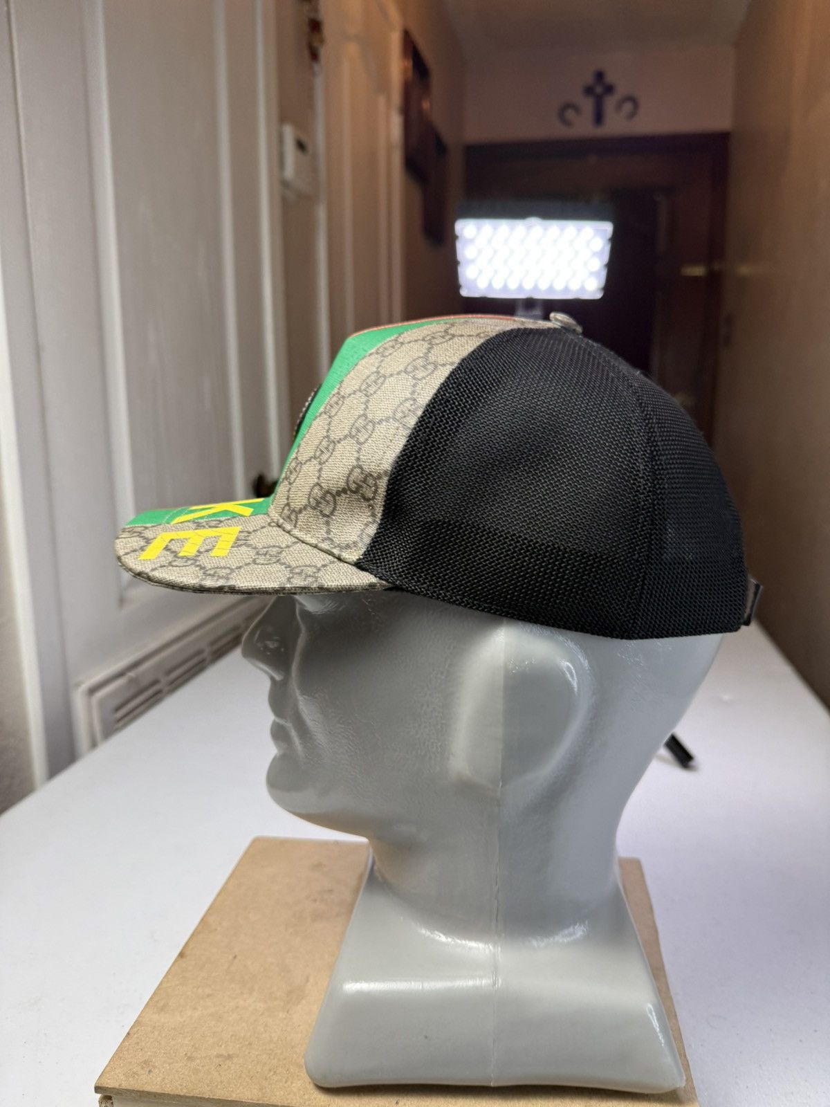 Gucci Gucci GG Supreme Monogram Baseball Hat 59 Beige Black Size ONE SIZE - 3 Thumbnail