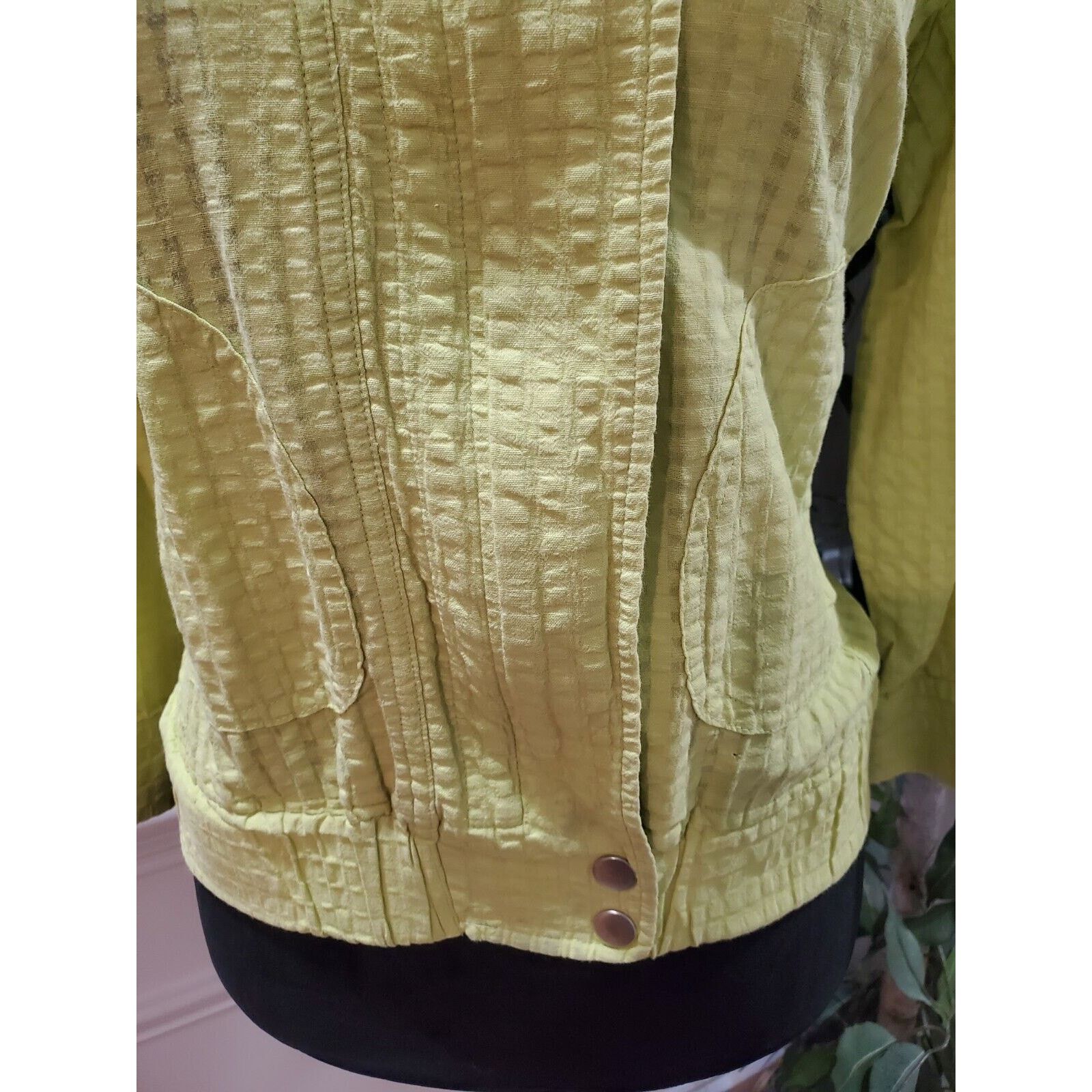 Chicos Chico's Long Sleeve Mock Neck Button Jacket Size 1 (Medium) Size M / US 6-8 / IT 42-44 - 3 Thumbnail