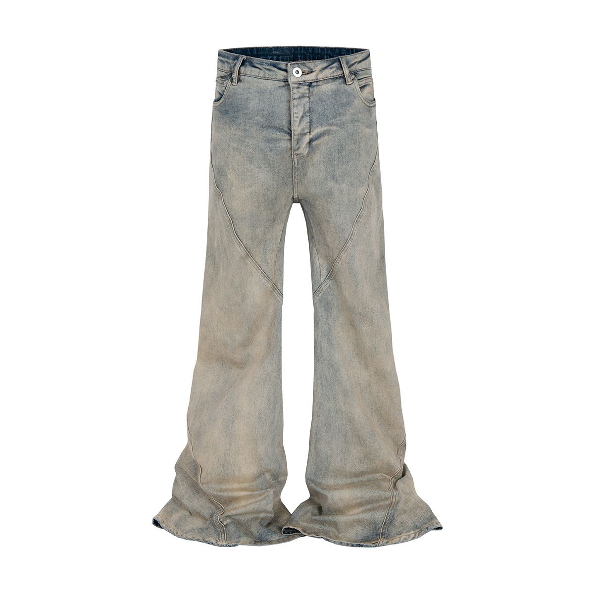 Jean High Street Mud Dyed Washed Baggy Flare Pants Size US 29 - 3 Thumbnail