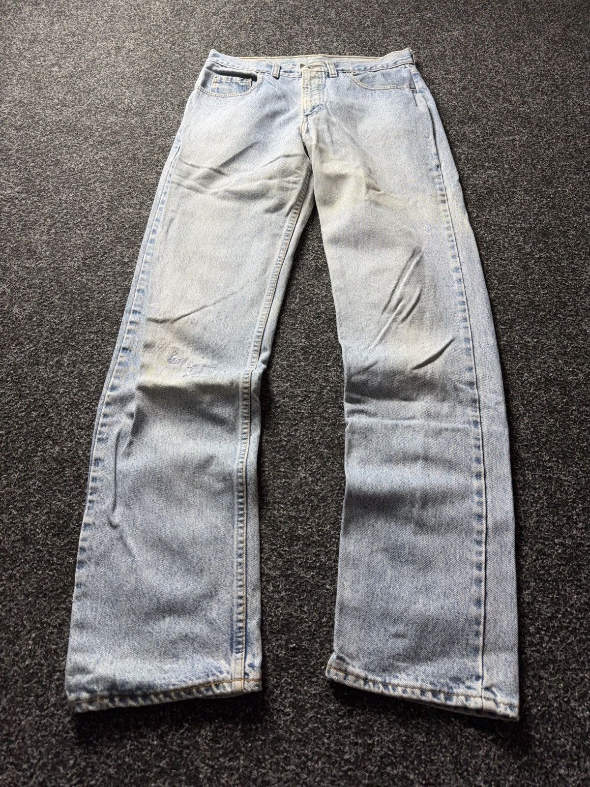 Levi's Vintage Clothing 90s Levi’s 615 Distressed Light Wash Straight Leg Jeans Size US 30 / EU 46 - 1 Thumbnail