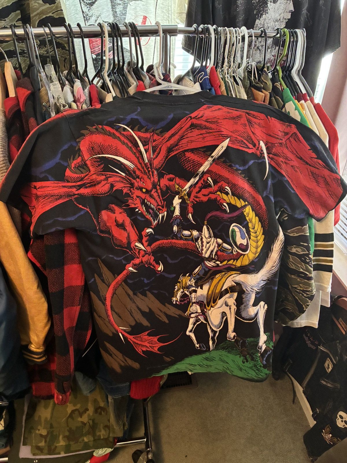 Liquid Blue Vintage 90s Liquid Blue dragon tee shirt Size US L / EU 52-54 / 3 - 4 Thumbnail