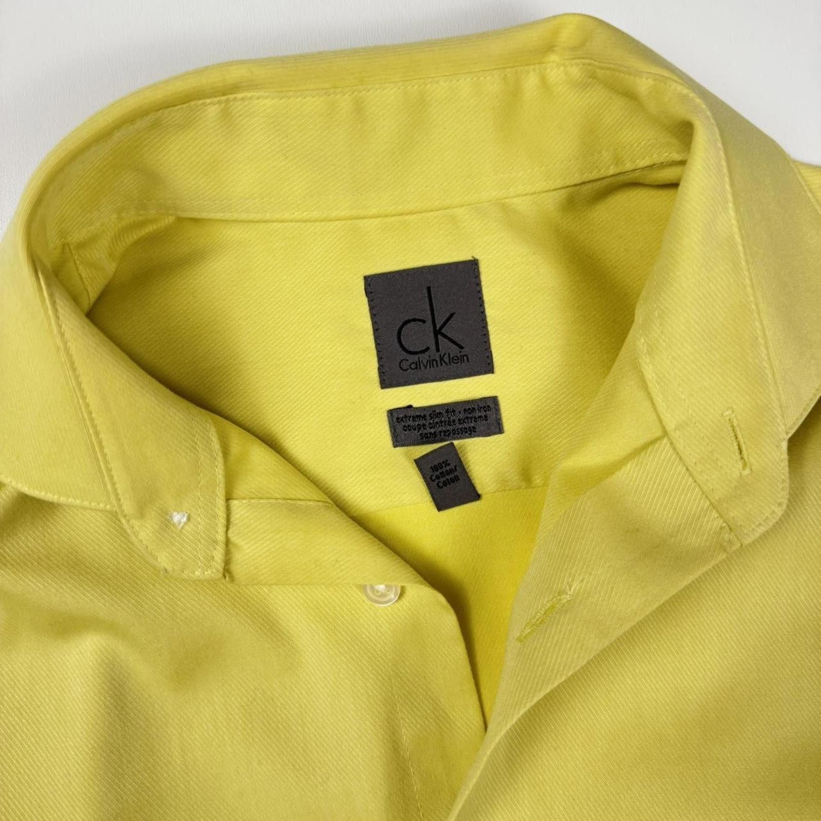 Calvin Klein Calvin Klein Yellow Button Up Size US S / EU 44-46 / 1 - 4 Thumbnail