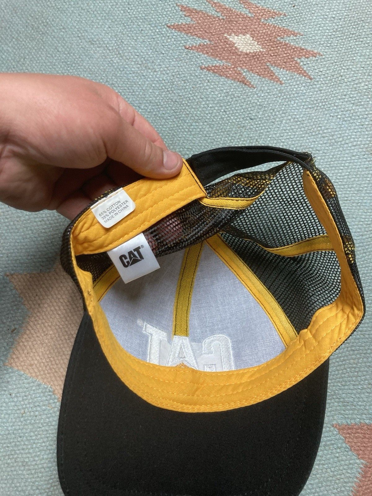 Caterpillar × Vintage Strapback hat cat caterpillar construction tractor camo Size ONE SIZE - 6 Thumbnail