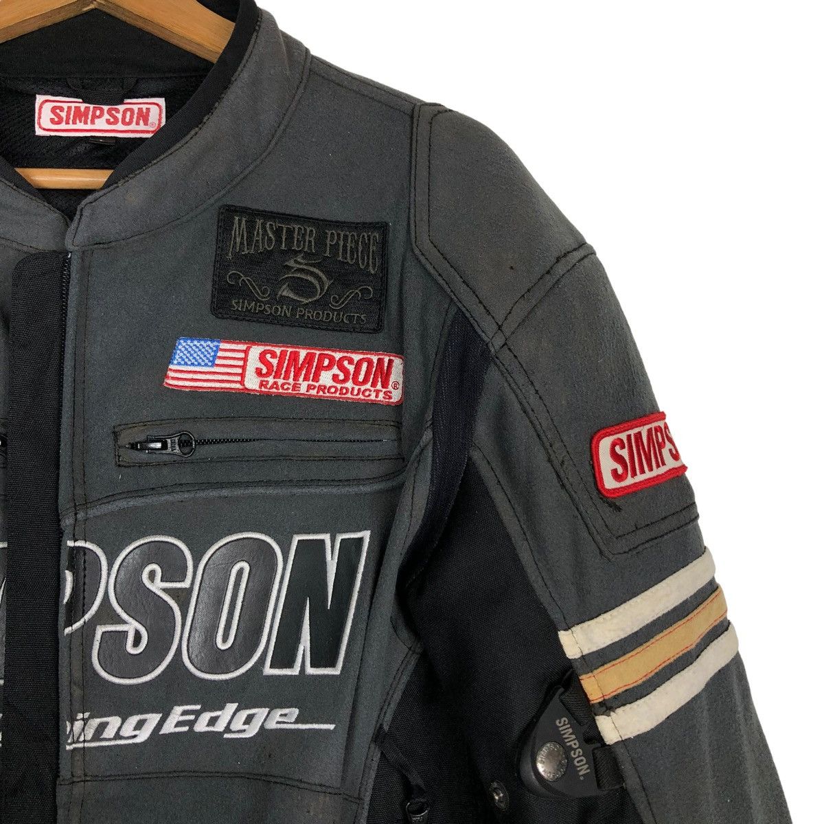 Hein Gericke 🔥VINTAGE DRAG RACING BIKER MOTORCROSS SIMPSON BIG LOGO Size US L / EU 52-54 / 3 - 16 Thumbnail