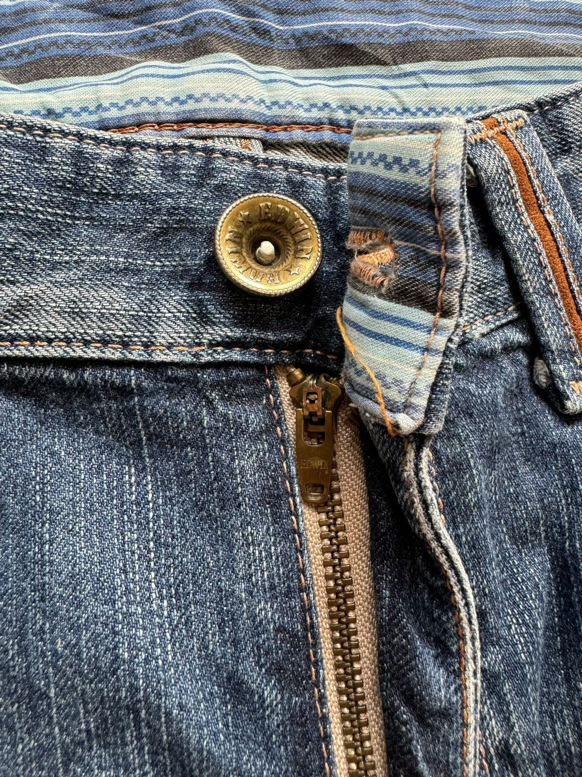 Edwin Vintage Edwin XV Exclusive Distressed Denim Jeans Size US 32 / EU 48 - 9 Thumbnail