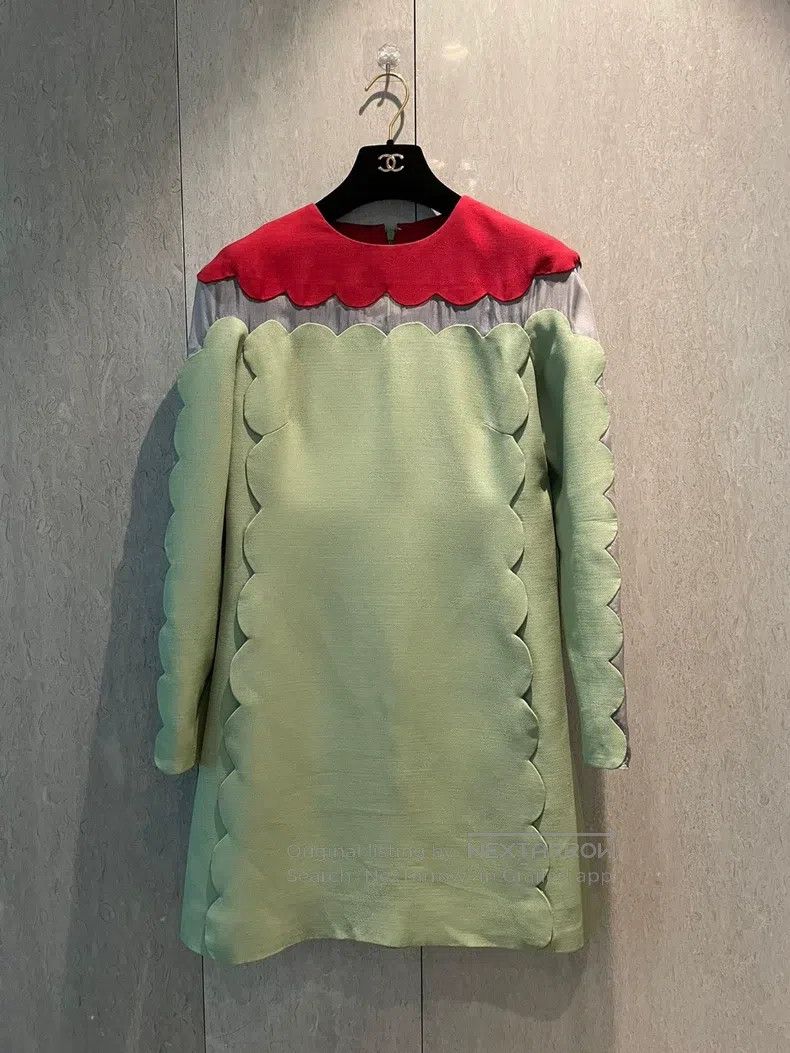 Valentino Valentino Avocado lace patchwork dress Size S / US 4 / IT 40 - 1 Thumbnail