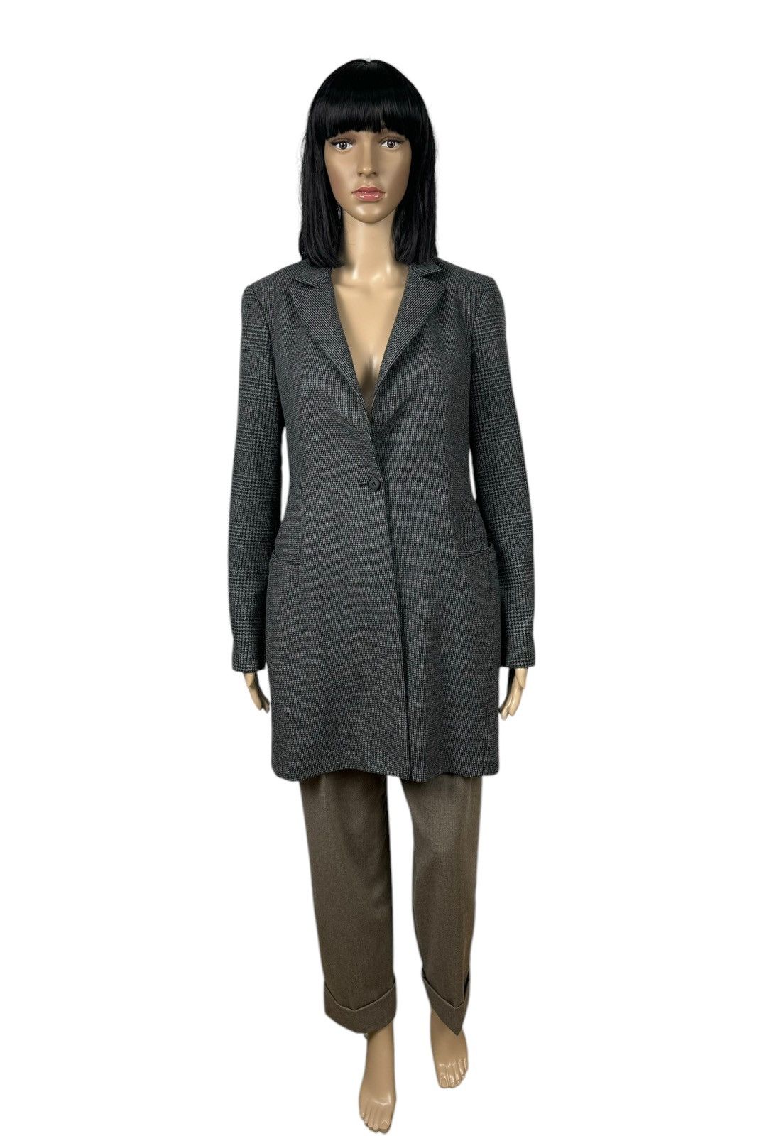Allsaints All Saints Wool Coat 1 Button Plaid Sleeves size US6 EU38 Size M / US 6-8 / IT 42-44 - 9 Thumbnail