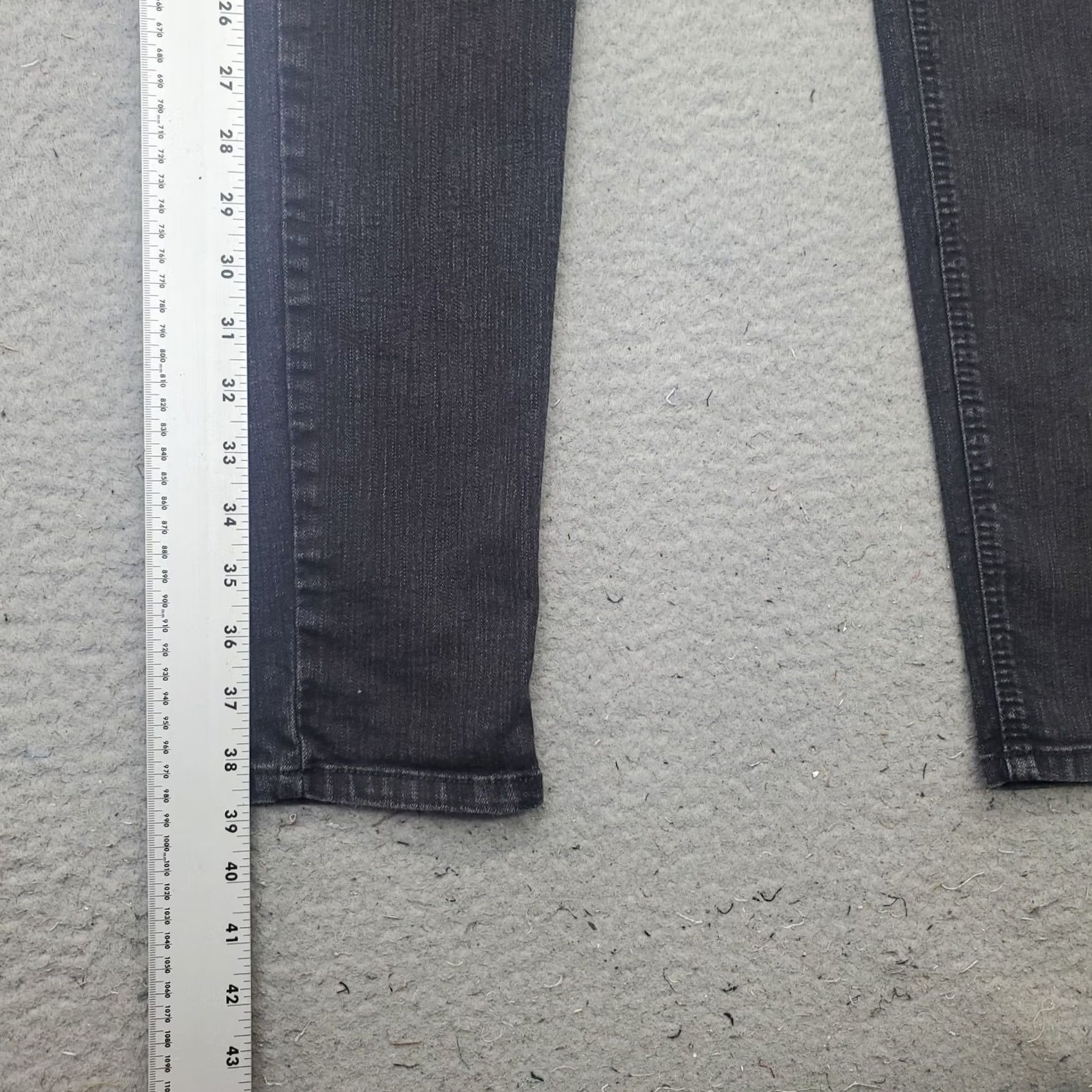 Vintage Wit & Wisdom Skinny Jeans Womens 8 Black Denim Slim Streetwear 5-Pocket Size 30" / US 8 / IT 44 - 3 Thumbnail