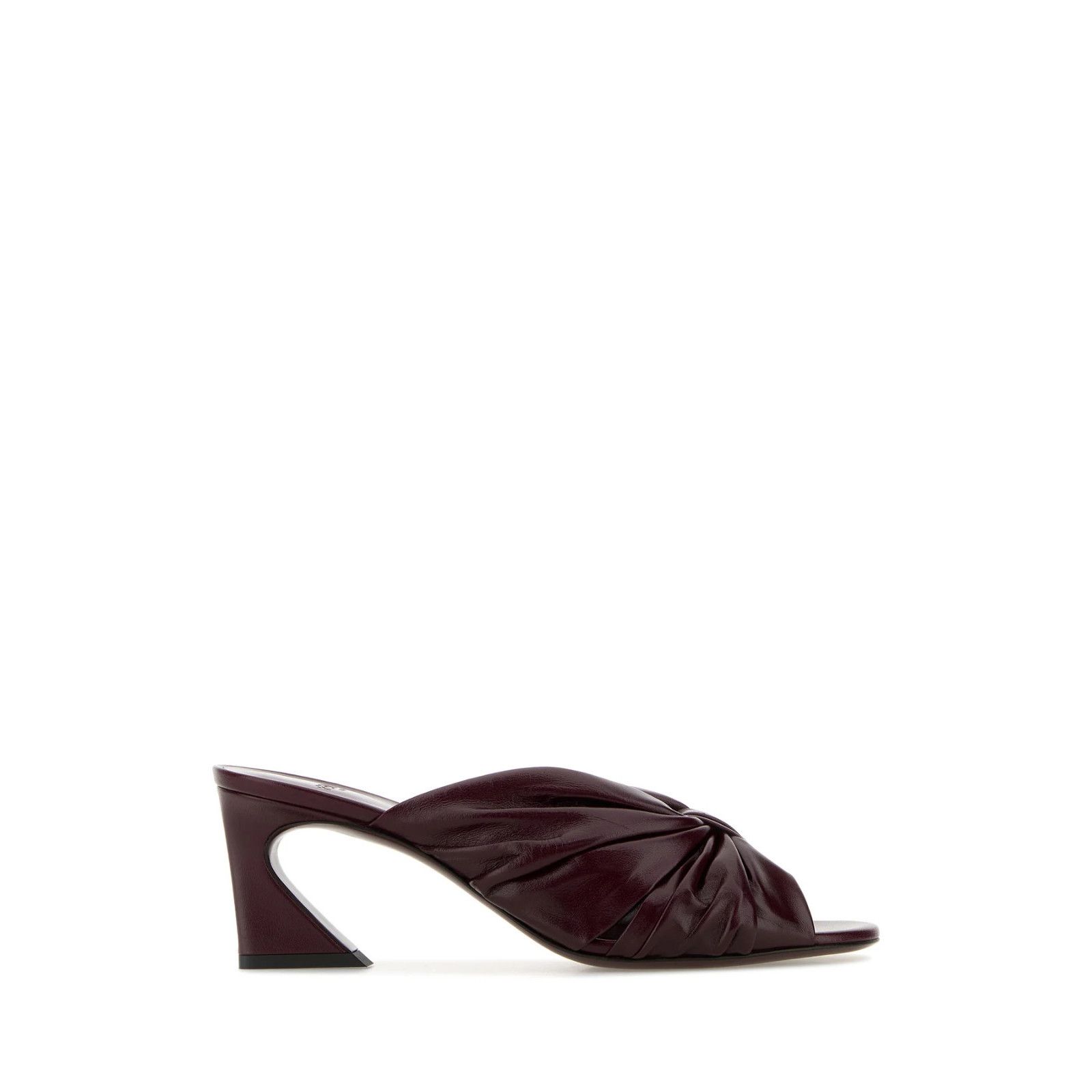 FENDI Arco $980 Burgundy 70mm Mules New & Authentic (Women's