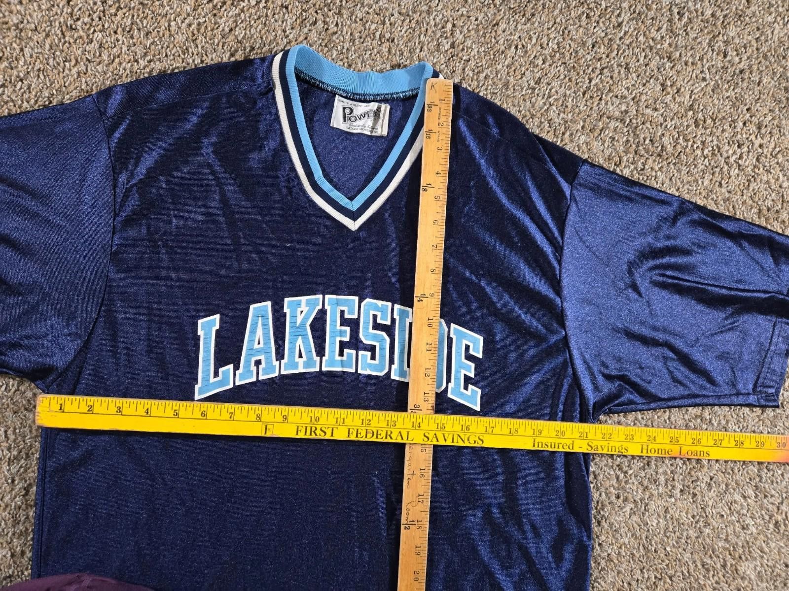 Powers Supply Vintage POWERS Athletic Shirt LAKESIDE Made In USA Size US M / EU 48-50 / 2 - 2 Thumbnail