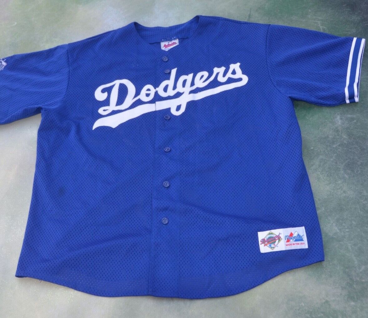 Majestic Vintage Los Angeles LA Dodgers Majestic Pinstripe White