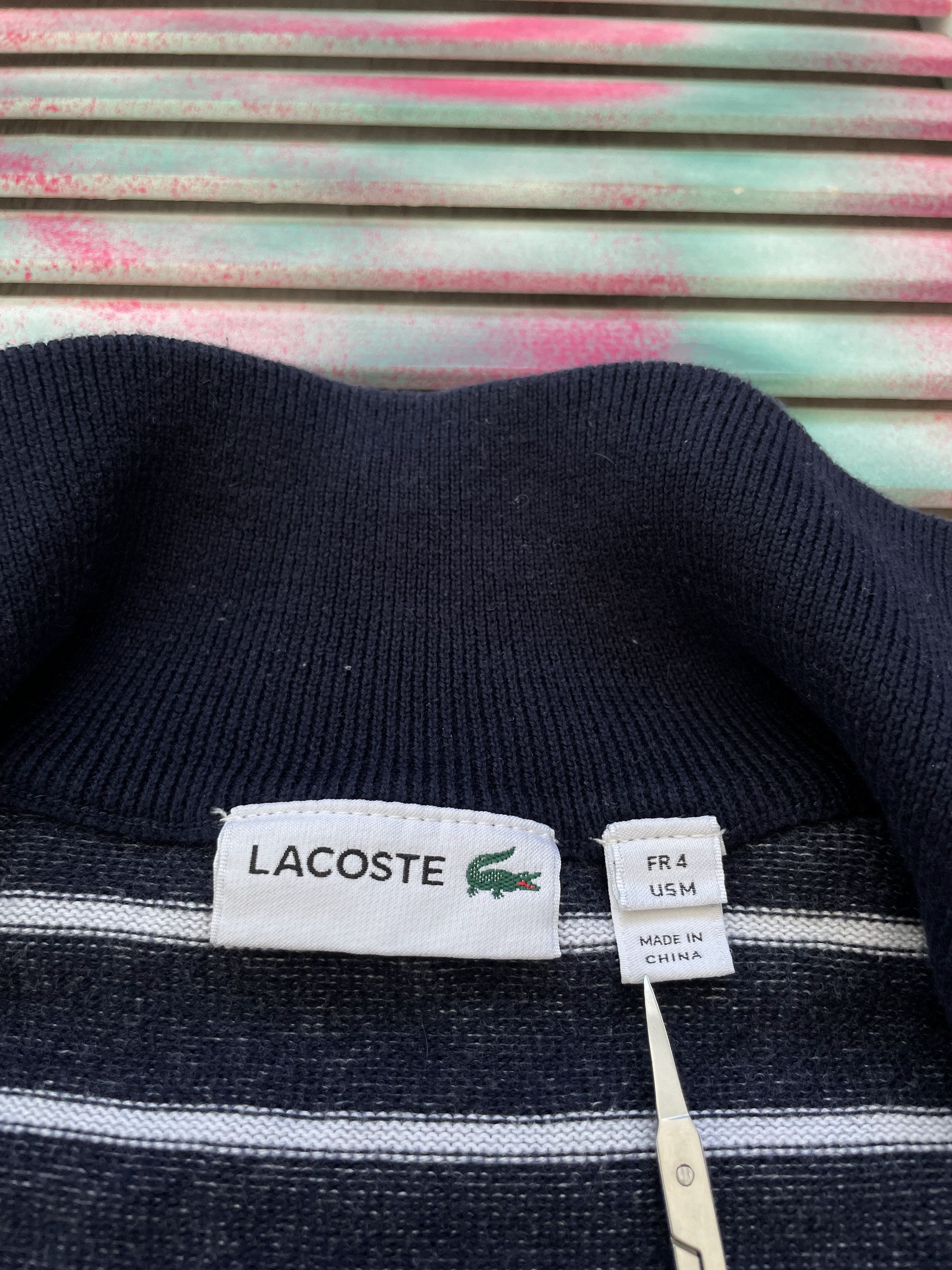 Lacoste Lacoste Zip Up Track Top Stripes Size US S / EU 44-46 / 1 - 4 Thumbnail
