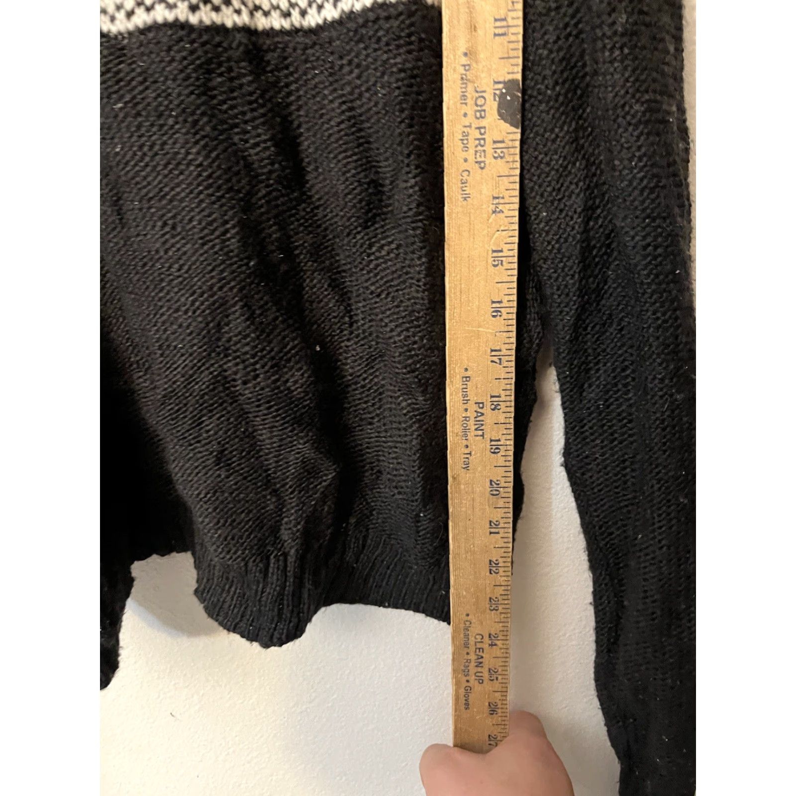 American Eagle Outfitters American Eagle Outfitters Nordic Sweater Shirt Women S Black Knit Pullover Boat Neck Long Sleeve Wool-Free Pattern Fall Winter Vintage No Size S / US 4 / IT 40 - 4 Thumbnail