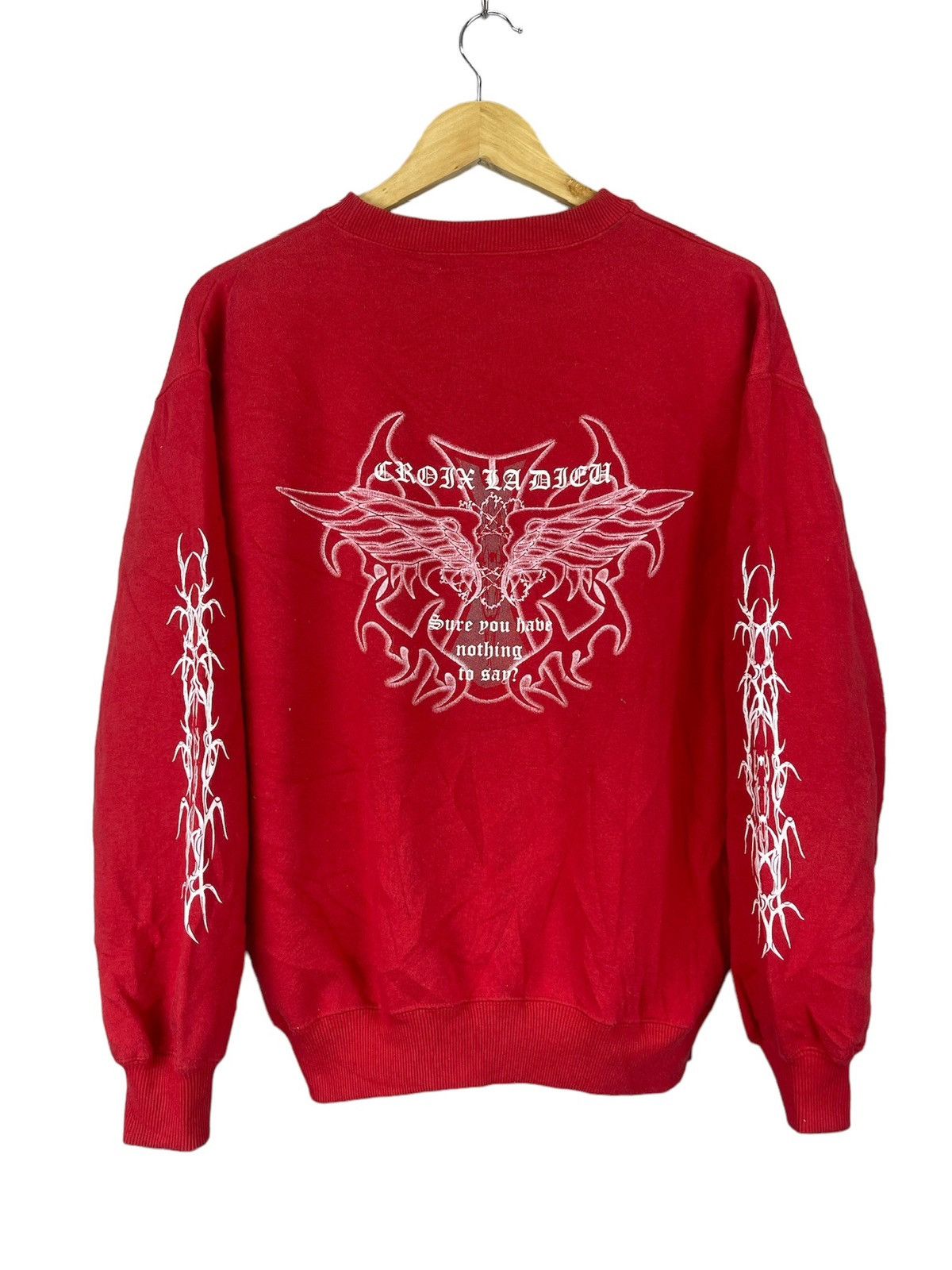 Pre-owned Vintage Old England Basic Printed Sweatshirt In Red