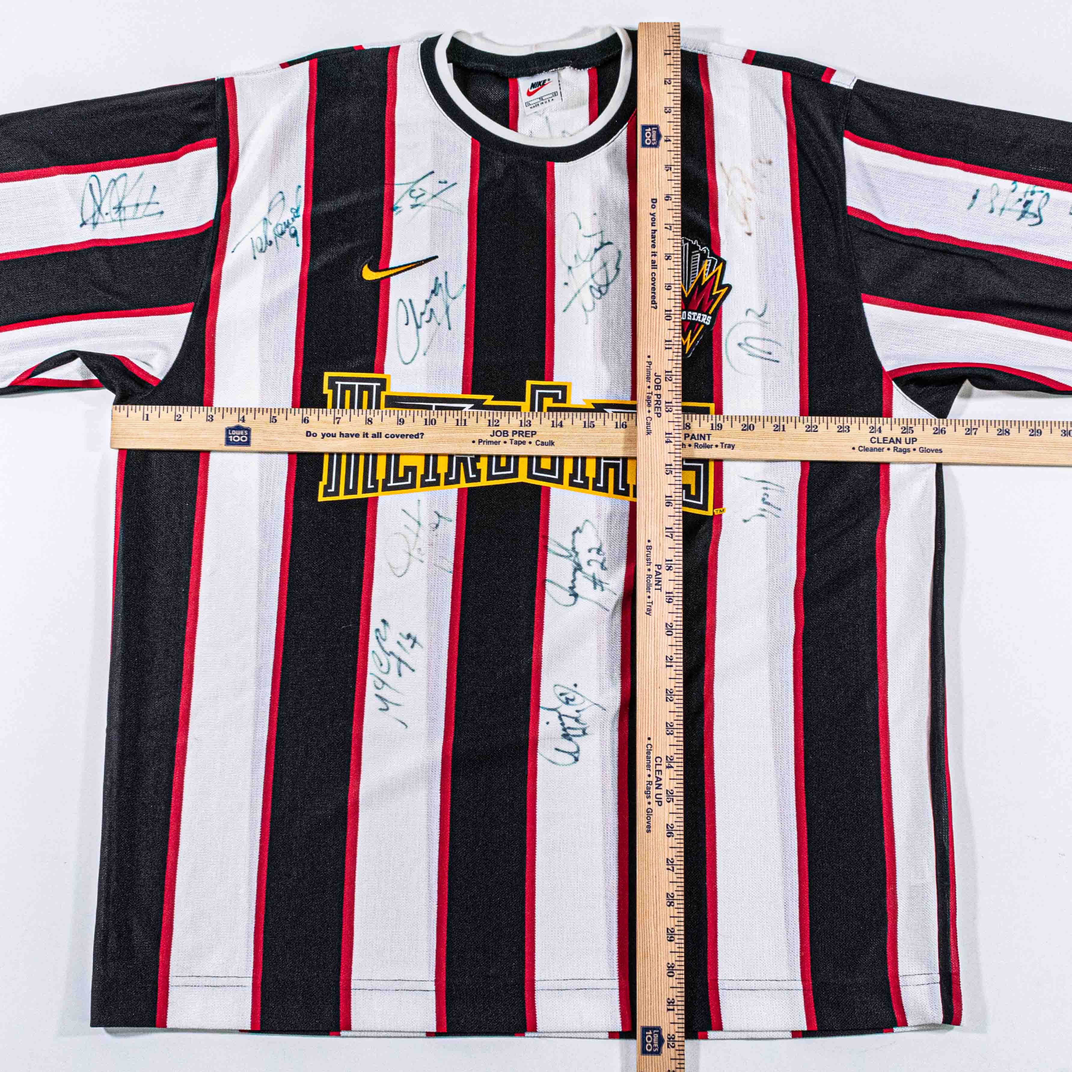 Nike 1997 NIKE New York New Jersey MetroStars Autographed Jersey Size US XL / EU 56 / 4 - 20 Thumbnail
