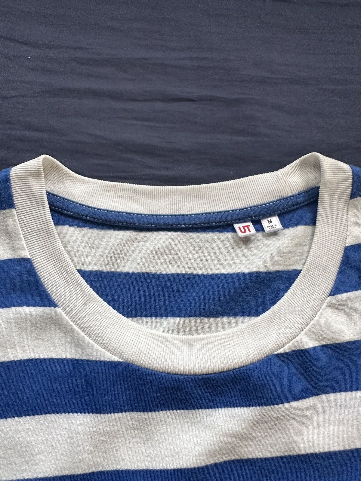 Medicom Toy Medicom Bearbrick × Uniqlo 2013 Blue Stripe T-shirt Size US M / EU 48-50 / 2 - 5 Thumbnail